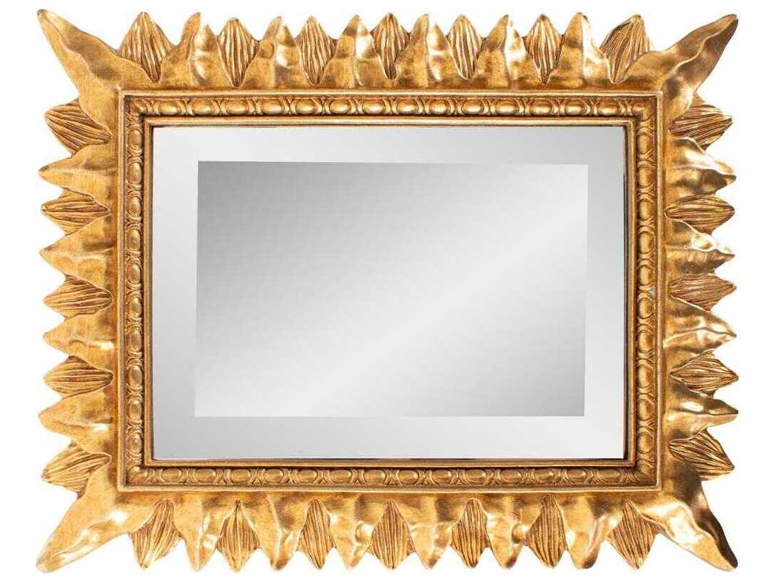 Howard Elliott French D' Amboise Antique Gold Rectangular Wall Mirror