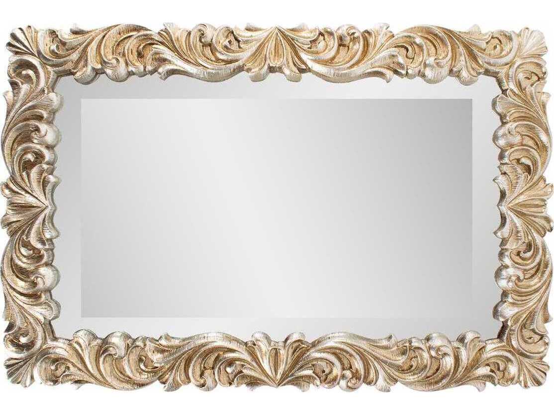 Howard Elliott French D' Amboise Antique Silver Rectangular Wall Mirror
