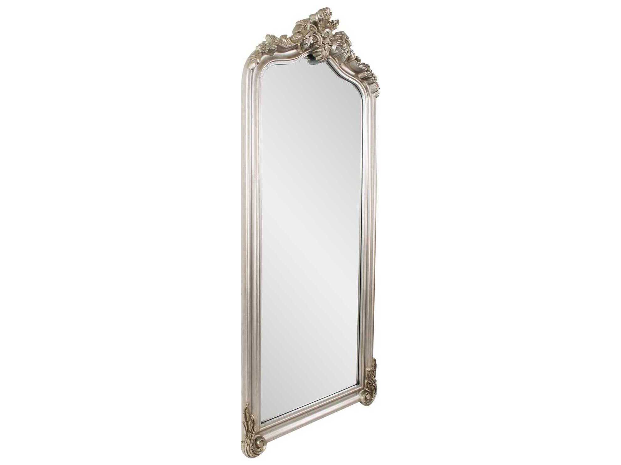 Howard Elliott Tudor Silver Leaf Champagne Wall Mirror