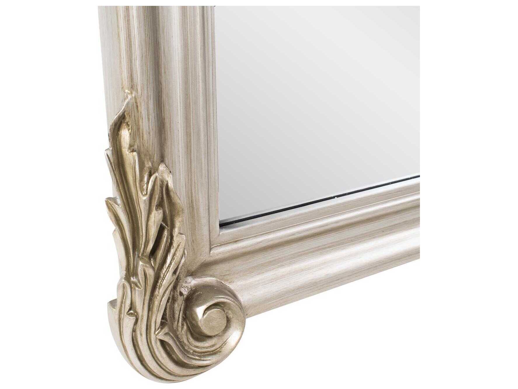 Howard Elliott Tudor Silver Leaf Champagne Wall Mirror