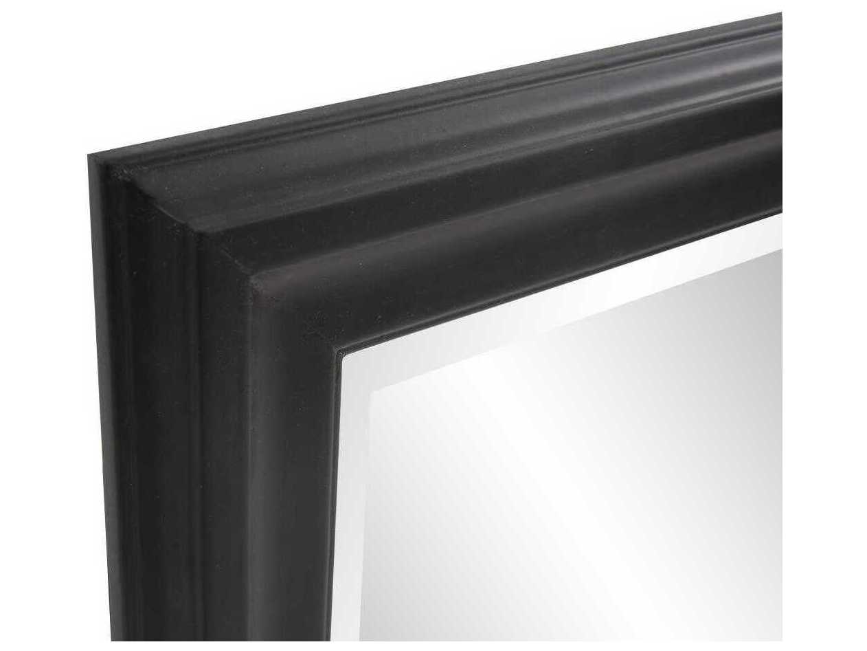 Howard Elliott George Matte Black Rectangular Wall Mirror