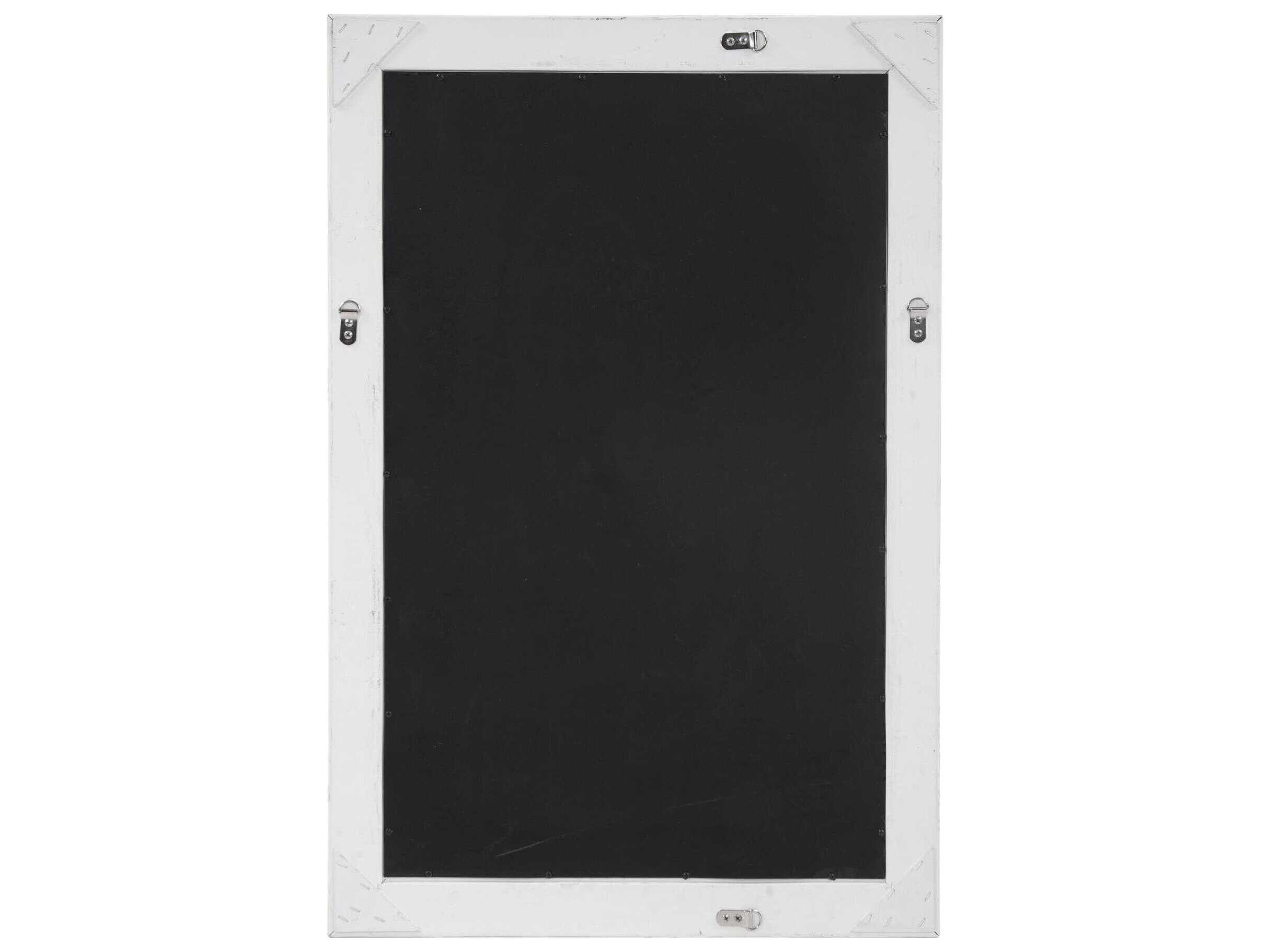 Howard Elliott George Matte White Rectangular Wall Mirror