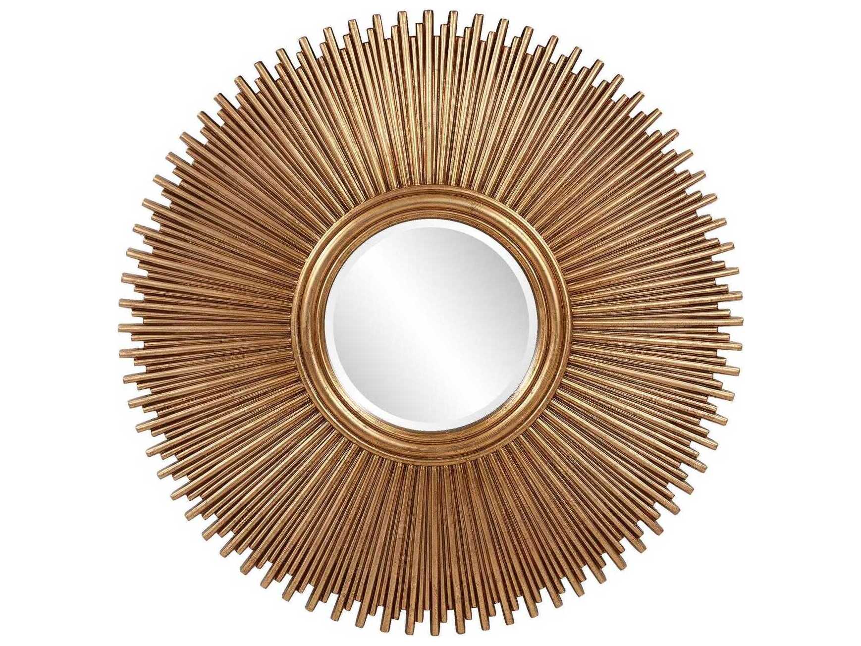 Howard Elliott Singapore Antique Gold Sunburst Wall Mirror