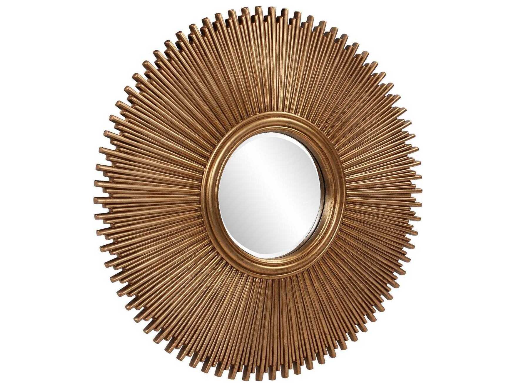 Howard Elliott Singapore Antique Gold Sunburst Wall Mirror