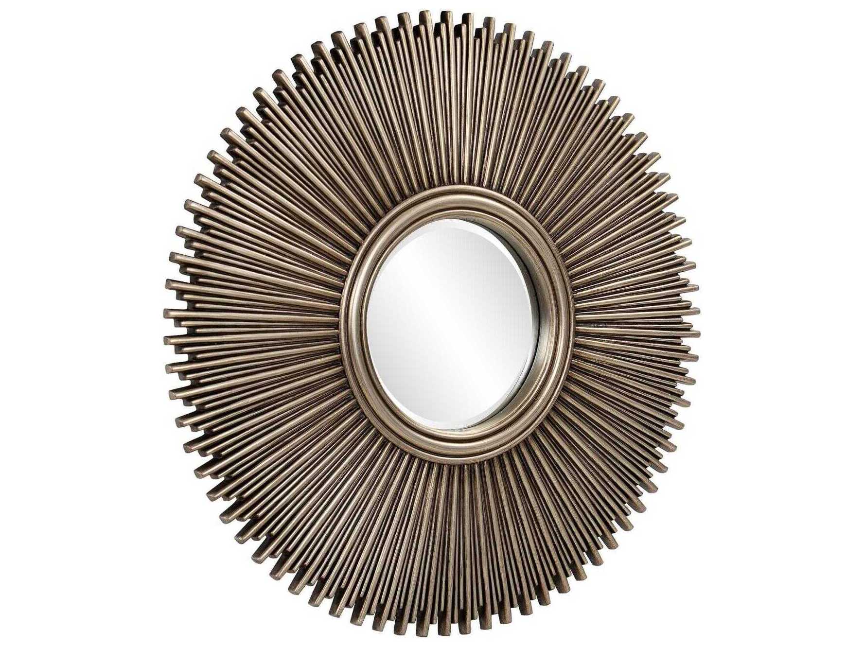Howard Elliott Singapore Antique Silver Sunburst Wall Mirror