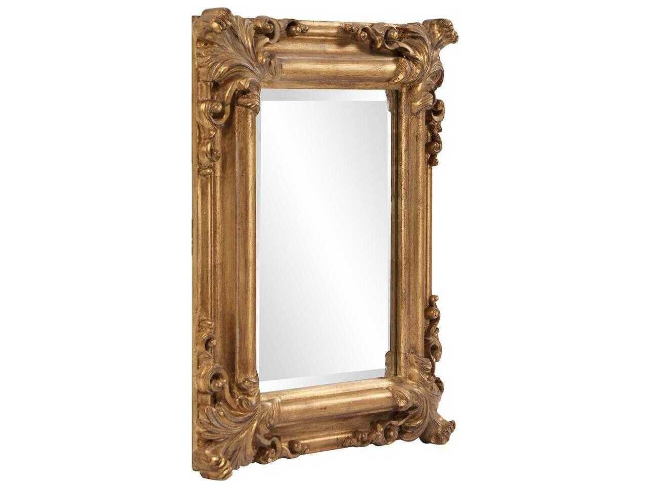 Howard Elliott Edwin Antique Gold Leaf Rectangular Wall Mirror