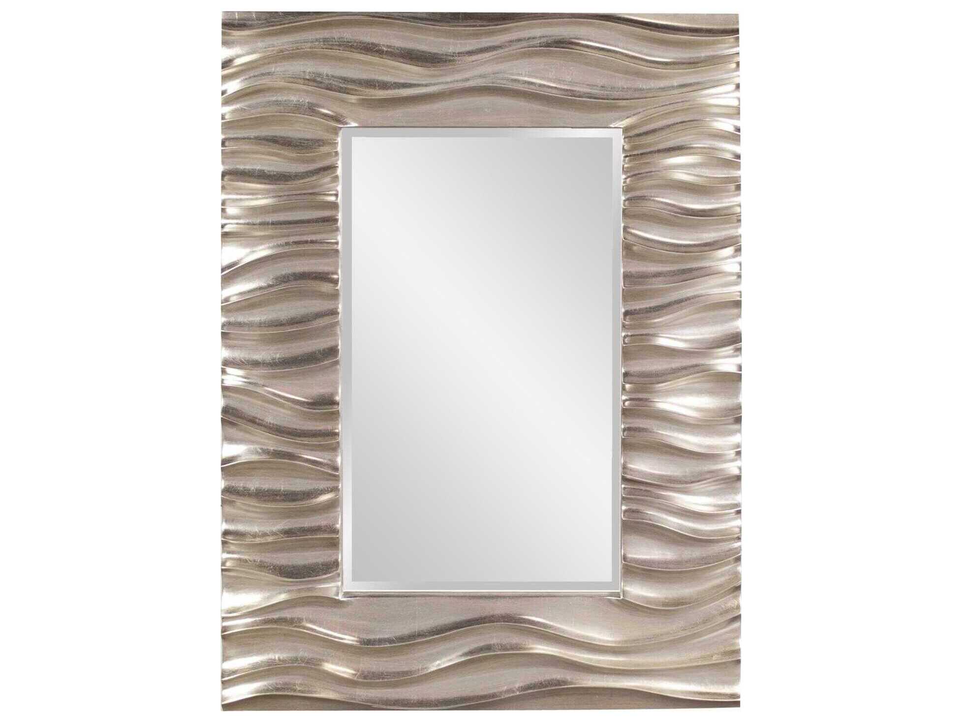 Howard Elliott Zenith Bright Silver Rectangular Wall Mirror