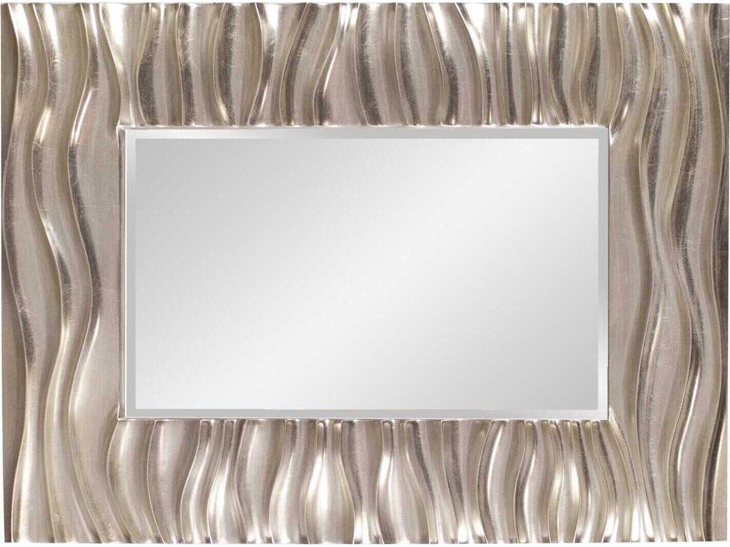 Howard Elliott Zenith Bright Silver Rectangular Wall Mirror