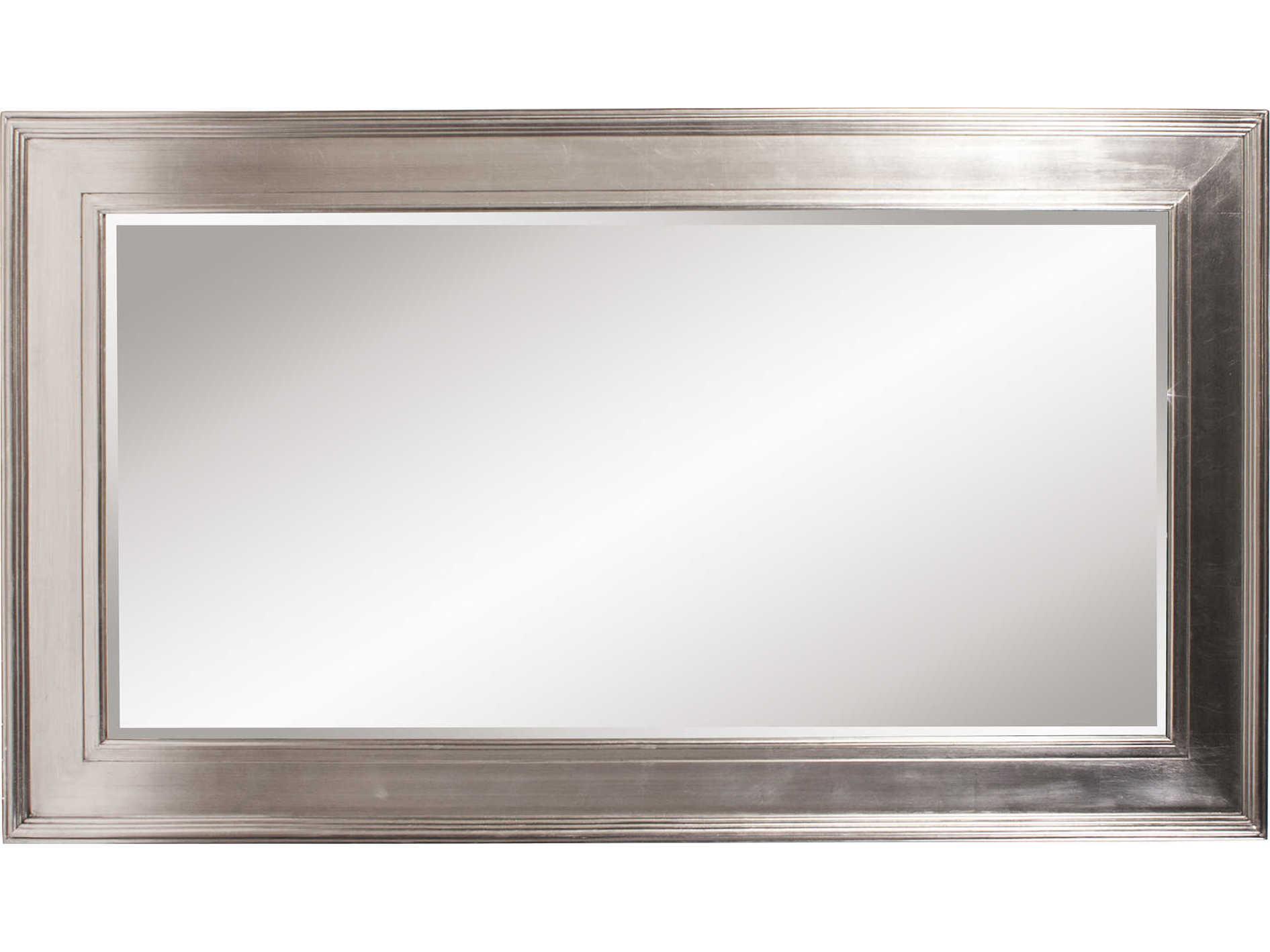 Howard Elliott Christian Silver Leaf Rectangular Floor Mirror