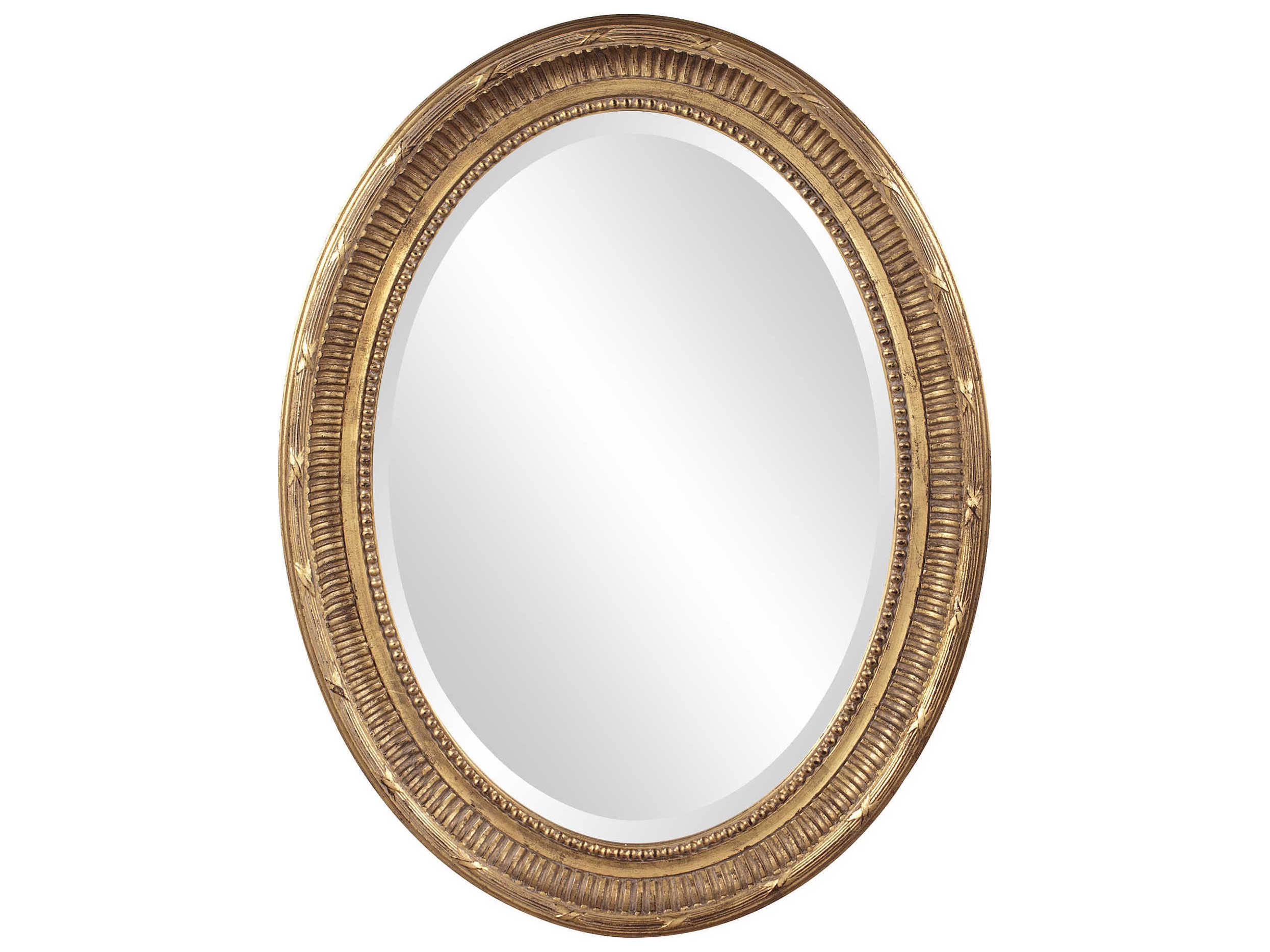 Howard Elliott Nero Country Gold Oval Wall Mirror