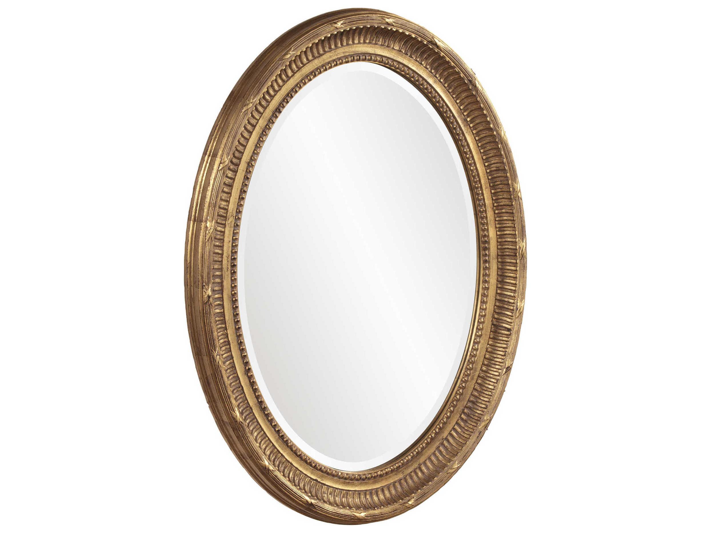 Howard Elliott Nero Country Gold Oval Wall Mirror
