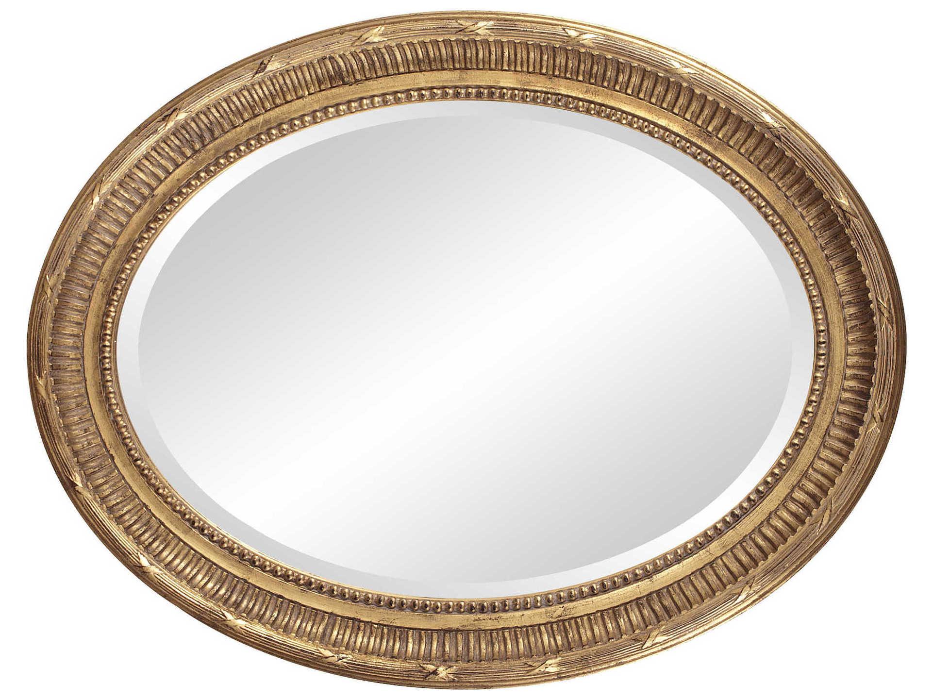 Howard Elliott Nero Country Gold Oval Wall Mirror