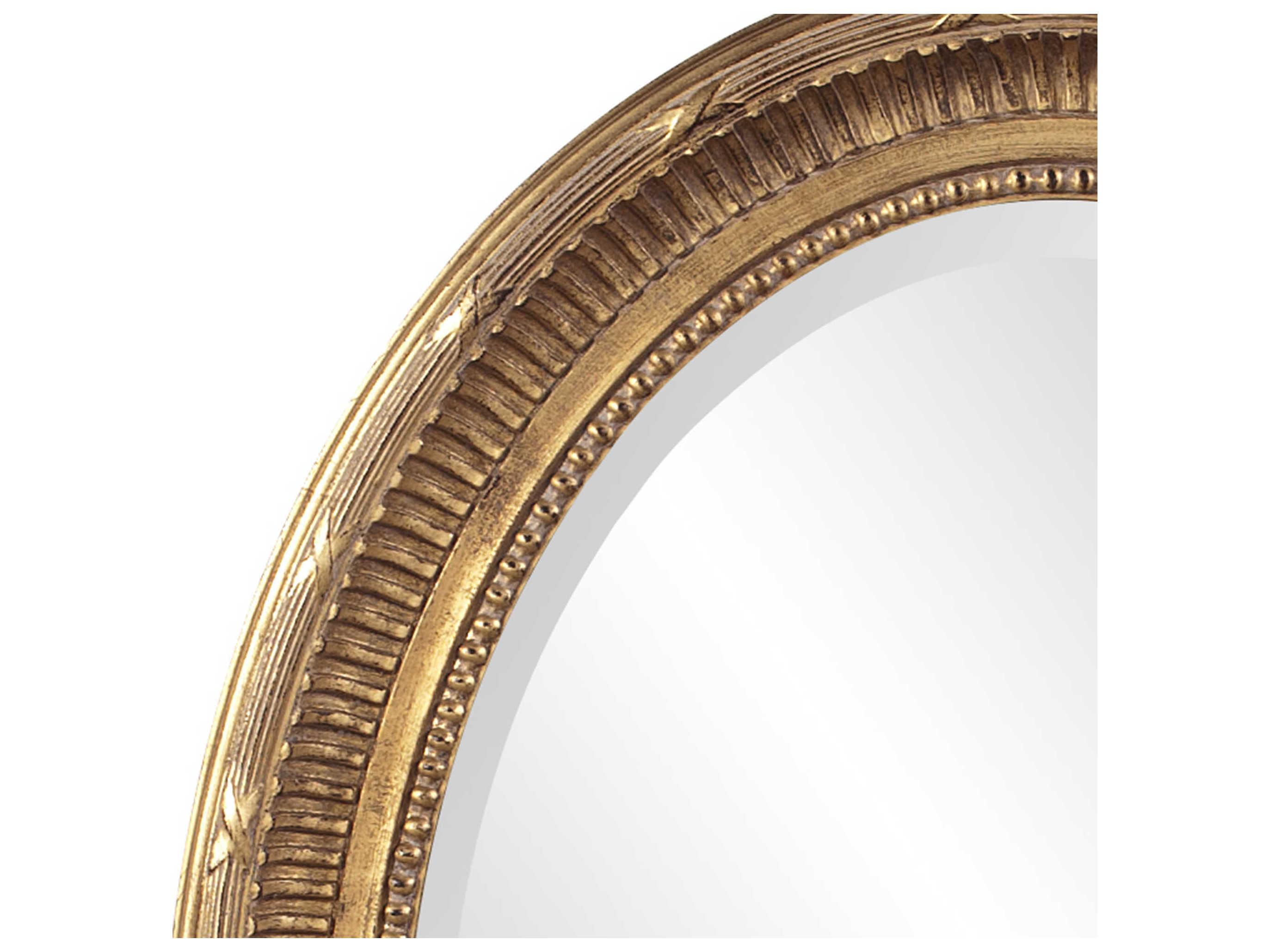 Howard Elliott Nero Country Gold Oval Wall Mirror