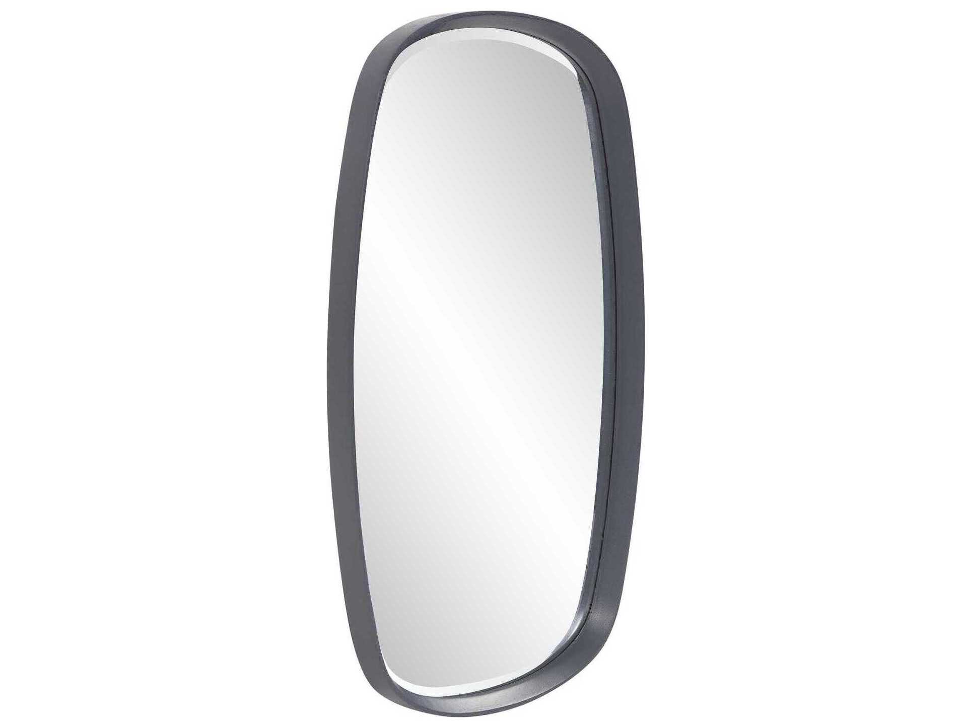 Howard Elliott Asher Charcoal Oval Wall Mirror