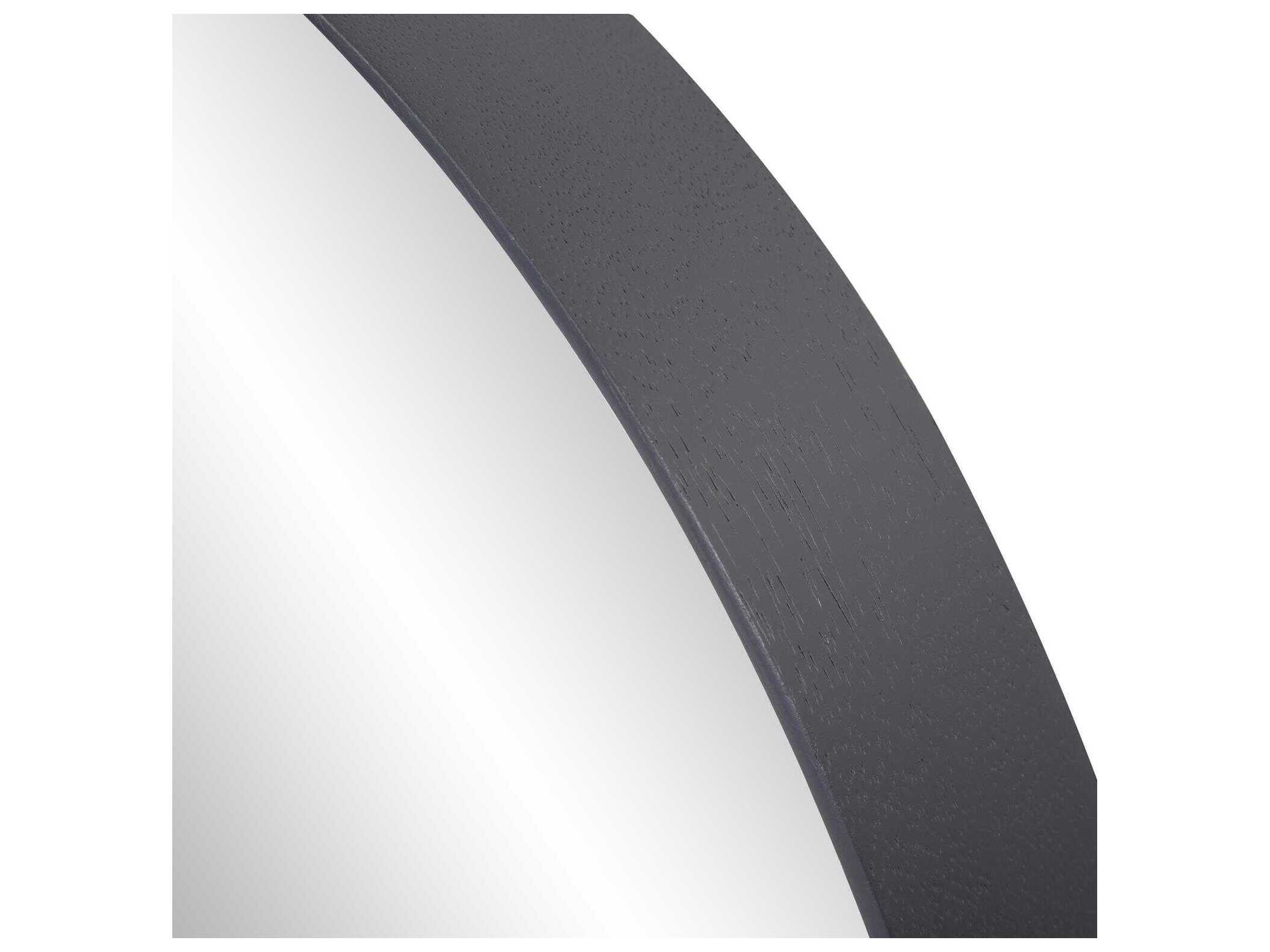 Howard Elliott Asher Charcoal Oval Wall Mirror