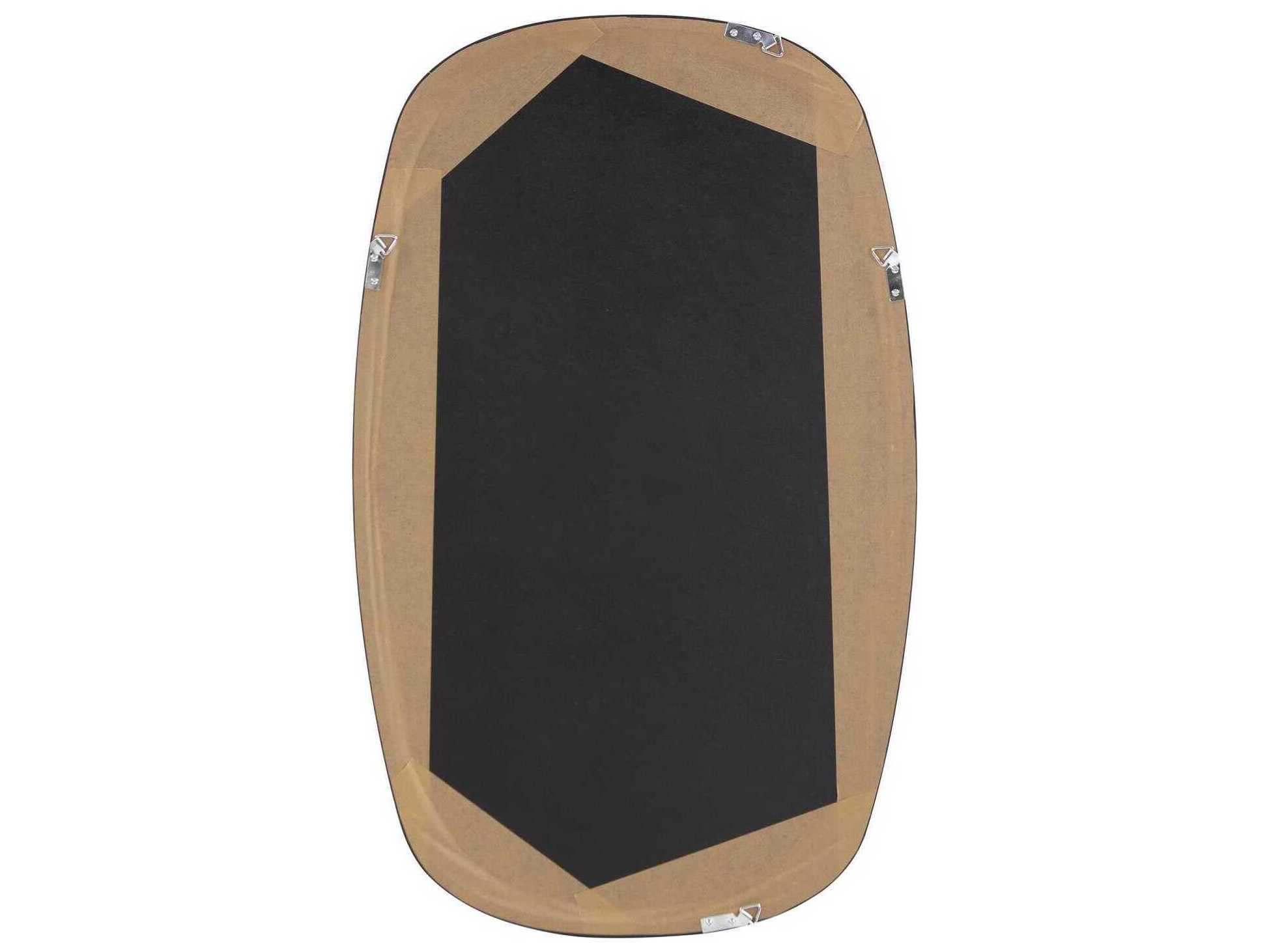 Howard Elliott Asher Charcoal Oval Wall Mirror