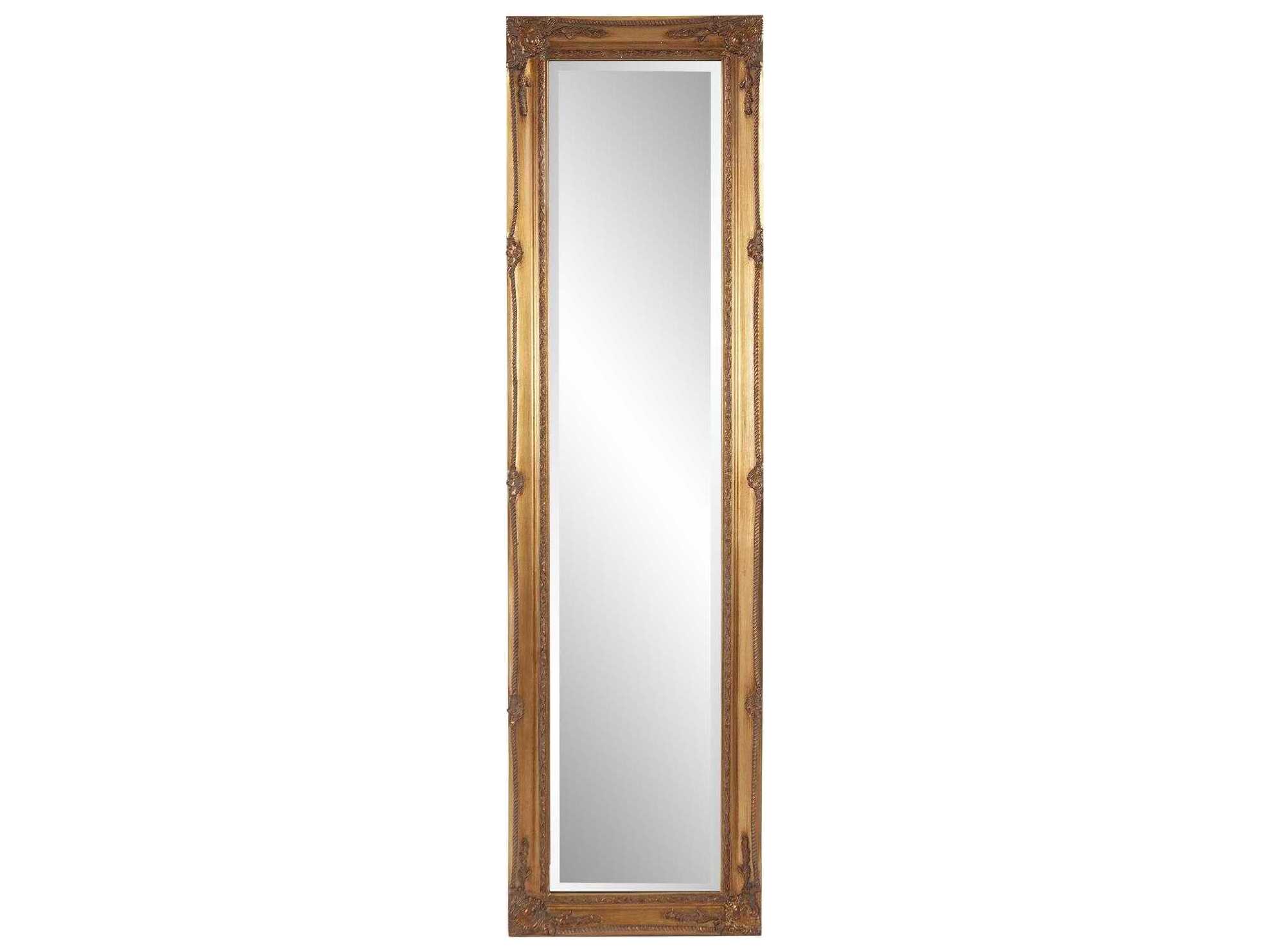Howard Elliott Queen Ann Antique Gold Rectangular Wall Mirror