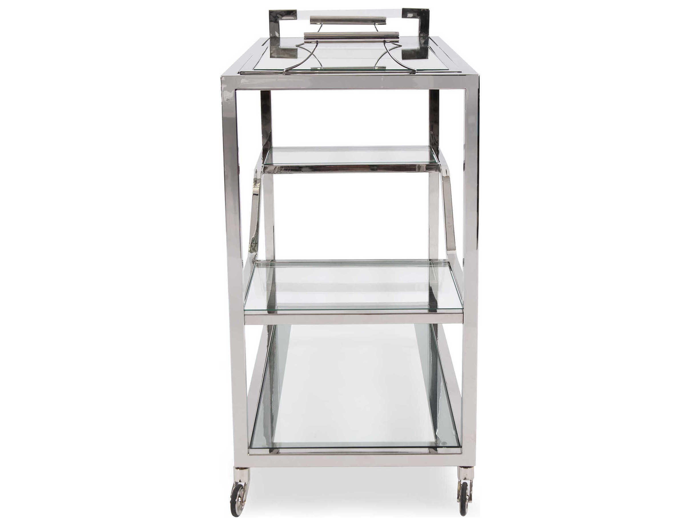Howard Elliott Graves Glass Silver Bar Trolley