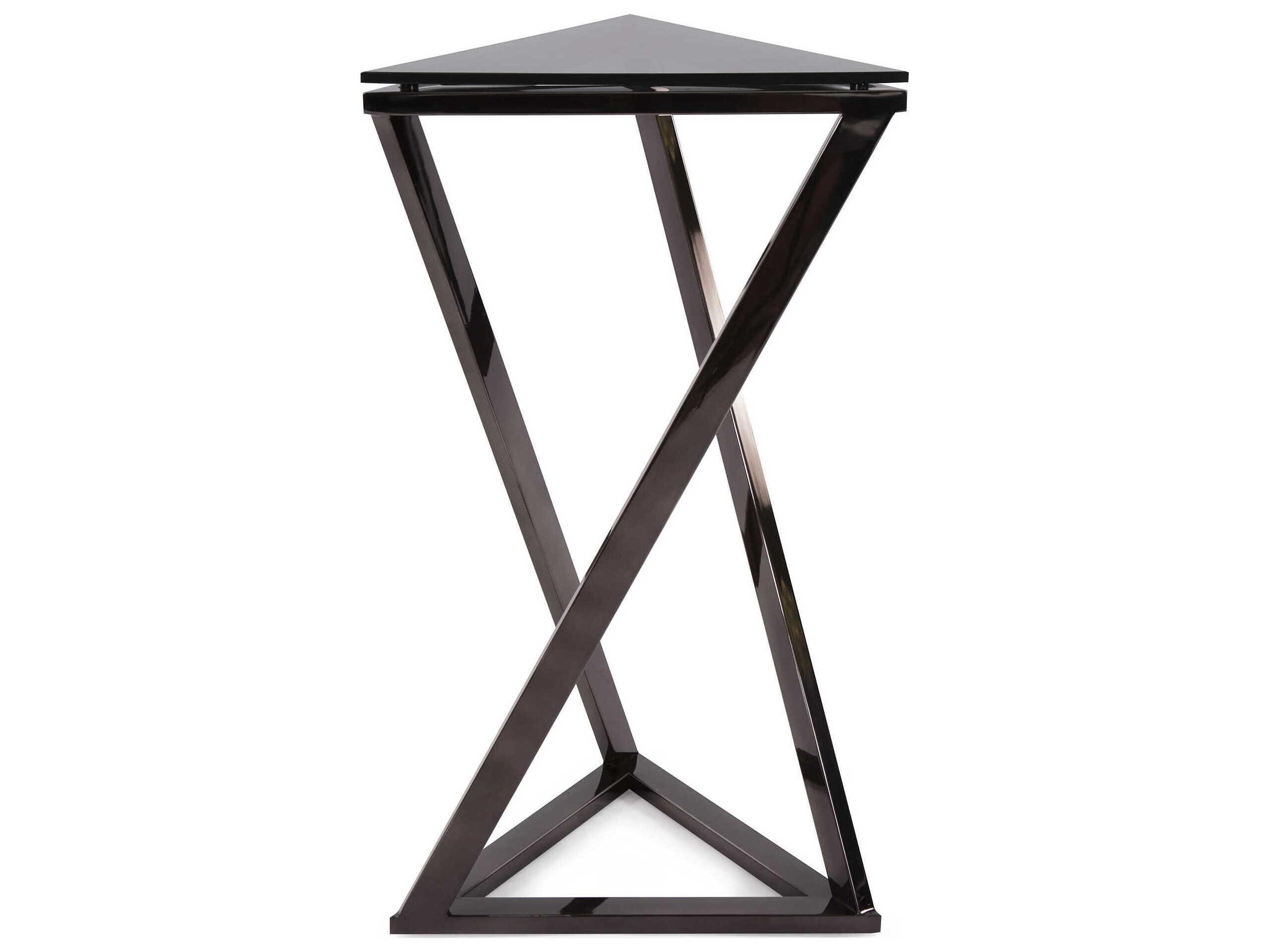 Howard Elliott Talen Twist Glass Nickel End Table