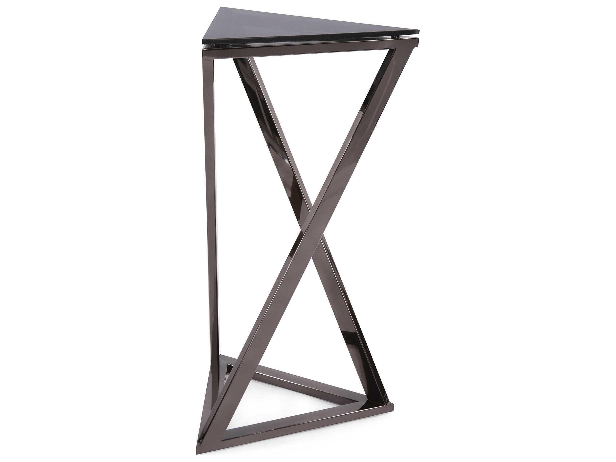 Howard Elliott Talen Twist Glass Nickel End Table