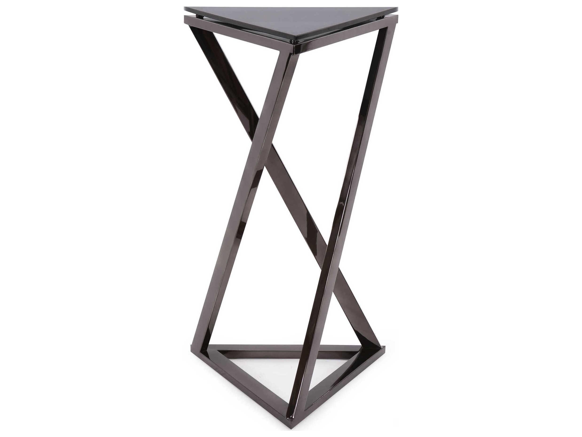 Howard Elliott Talen Twist Glass Nickel End Table