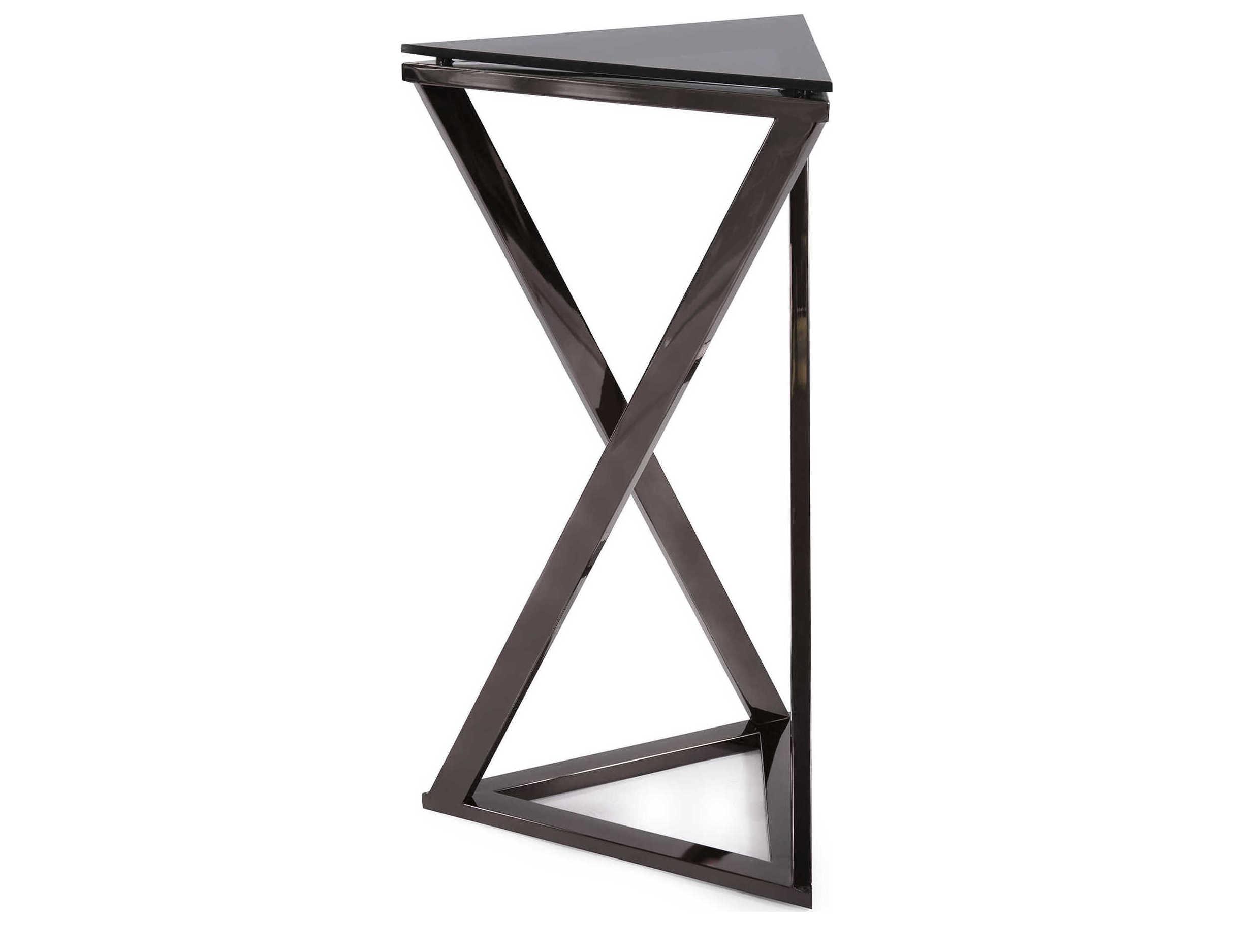 Howard Elliott Talen Twist Glass Nickel End Table