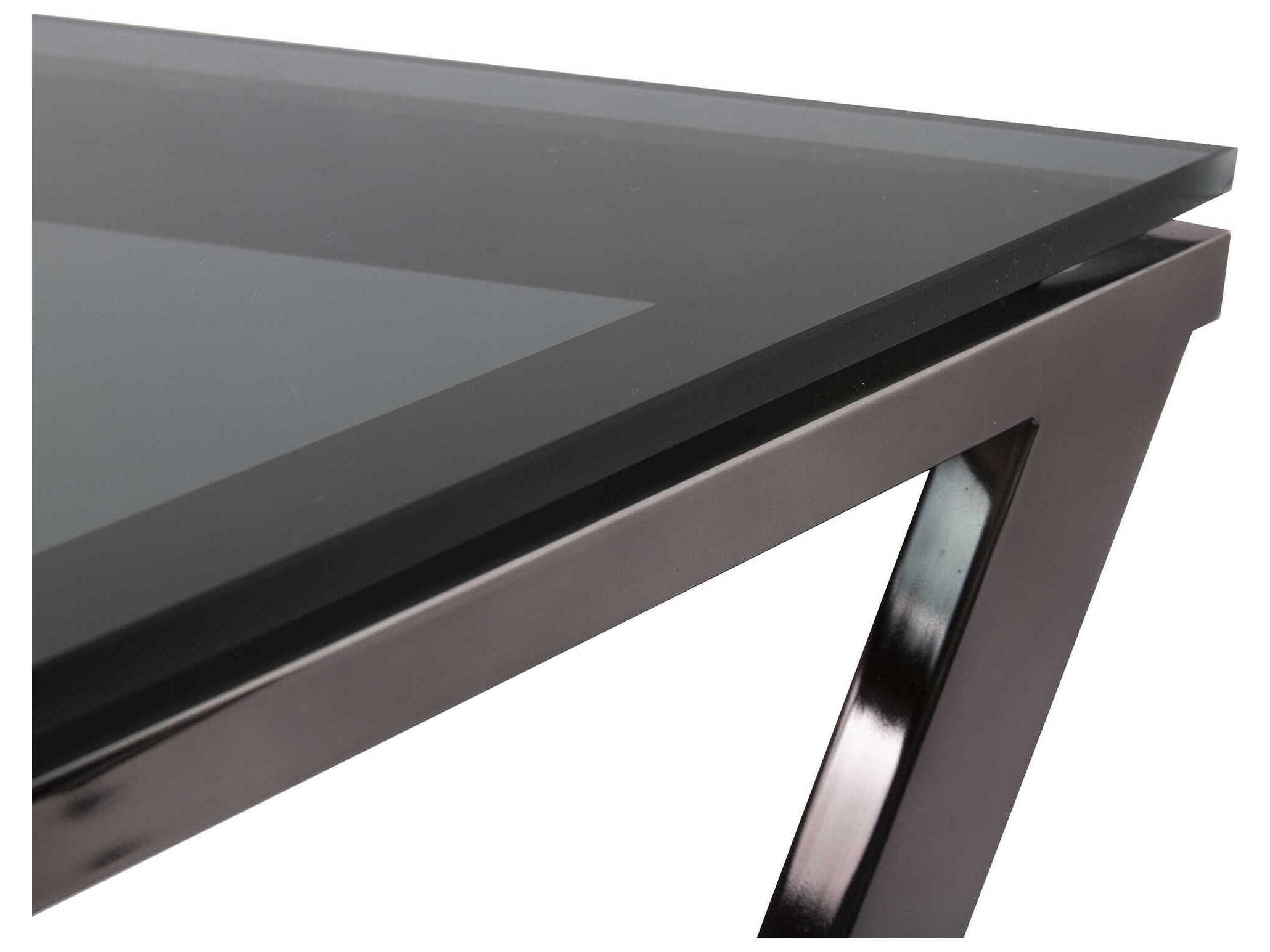 Howard Elliott Talen Twist Glass Nickel End Table