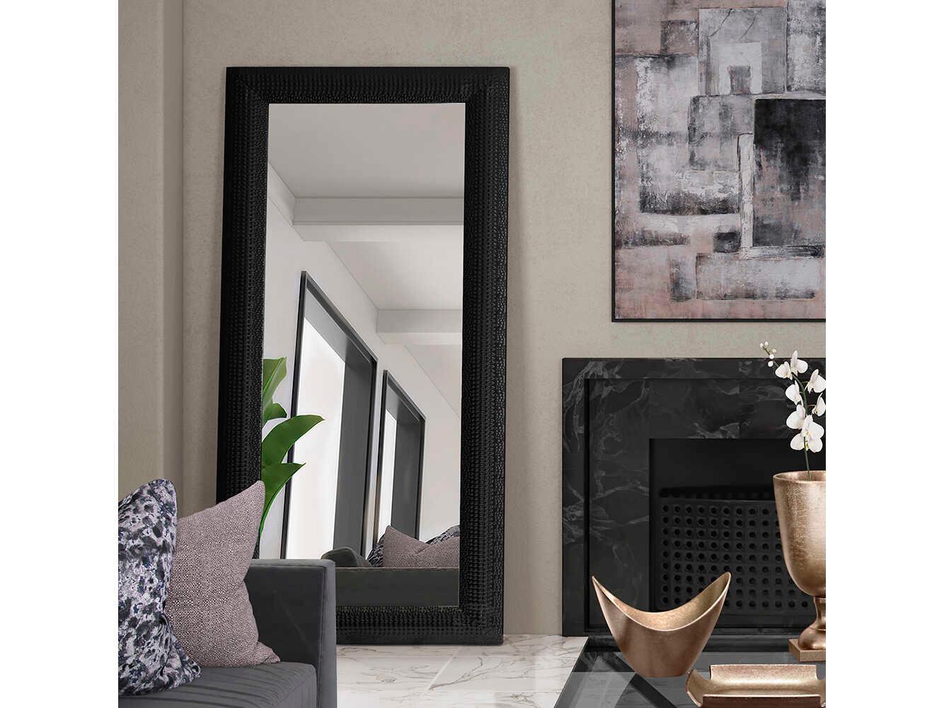 Howard Elliott Drago Black Rectangular Wall Mirror