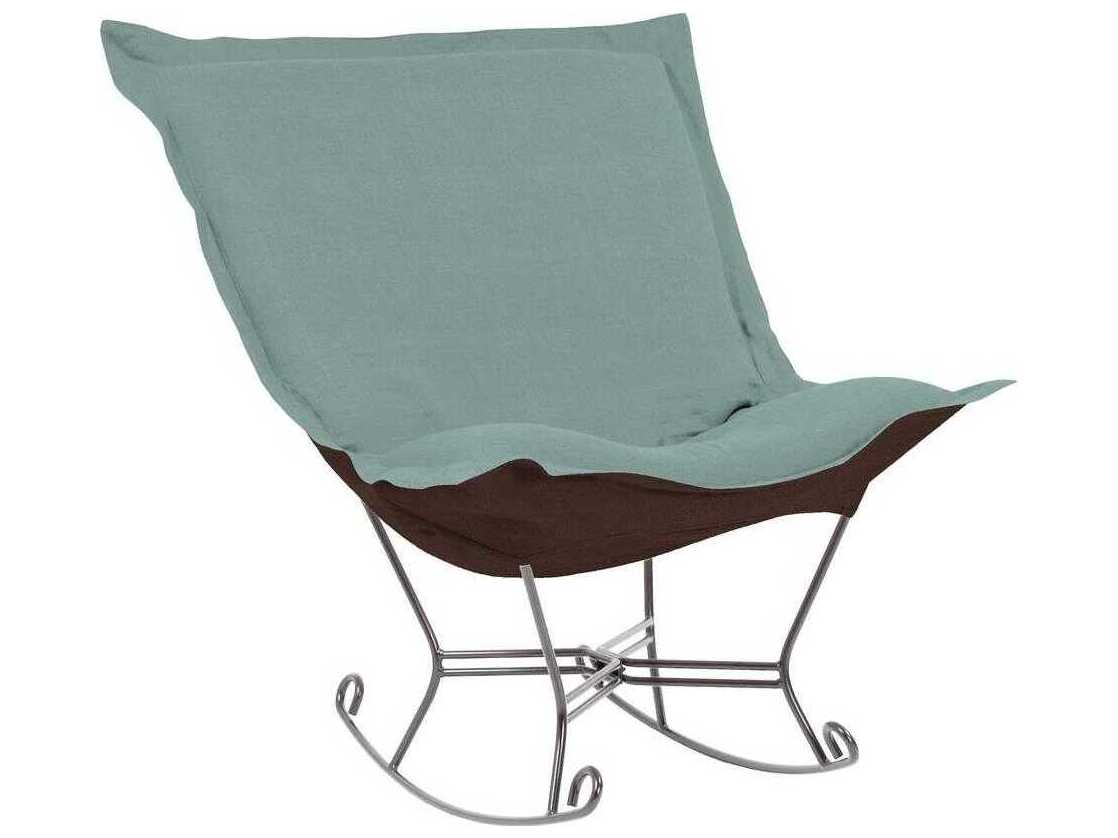 Howard Elliott Scroll Puff Rocker Accent Chair