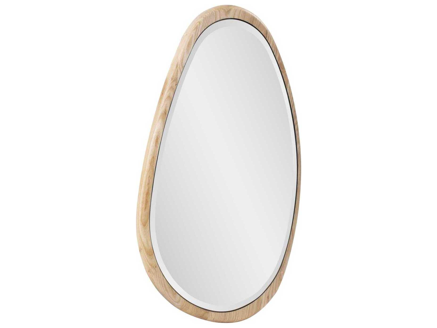 Howard Elliott Dragmar Wooden Brown Oval Wall Mirror
