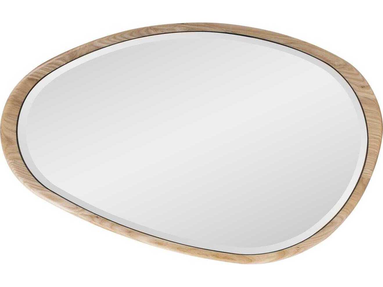 Howard Elliott Dragmar Wooden Brown Oval Wall Mirror