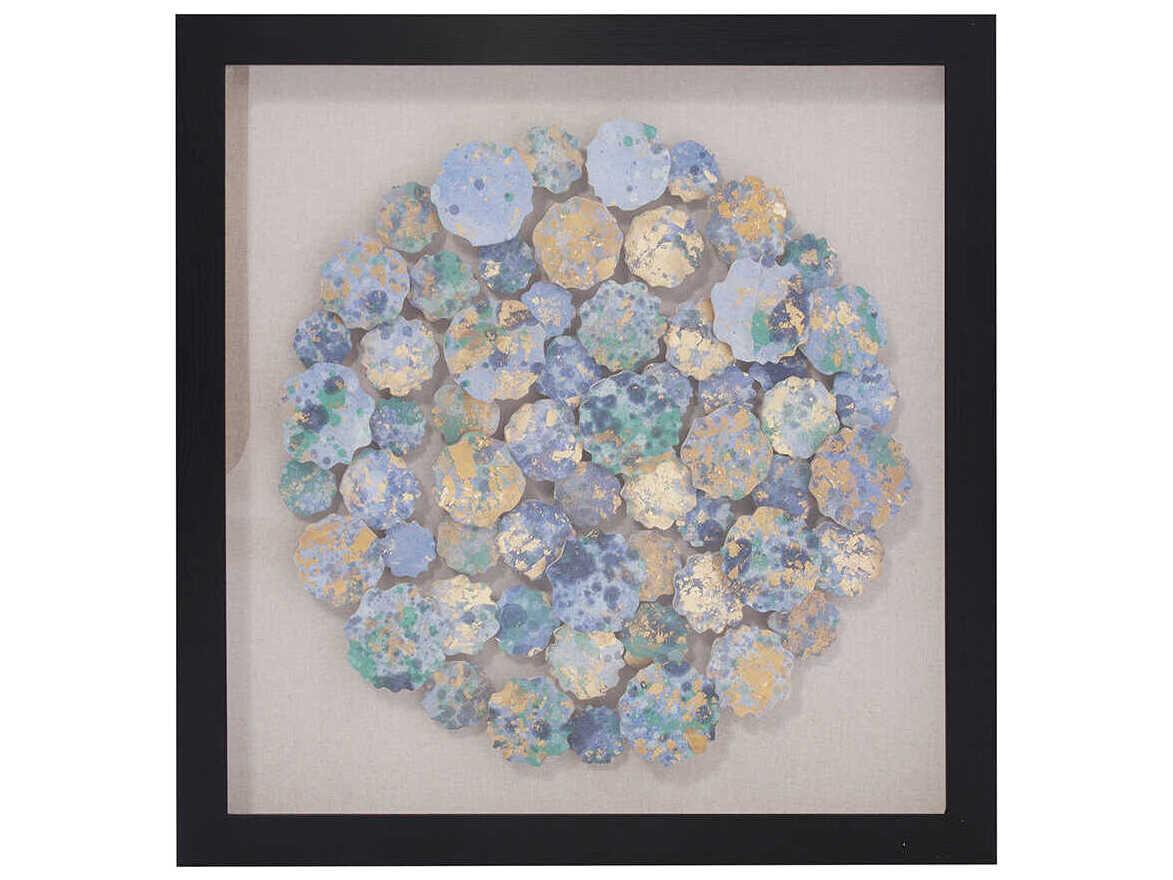 Howard Elliott Abstract Chrysanthemum Shadowbox Art