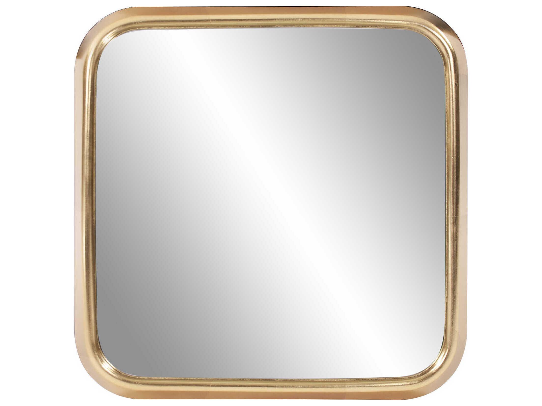 Howard Elliott Templeton Bright Gold Square Wall Mirror