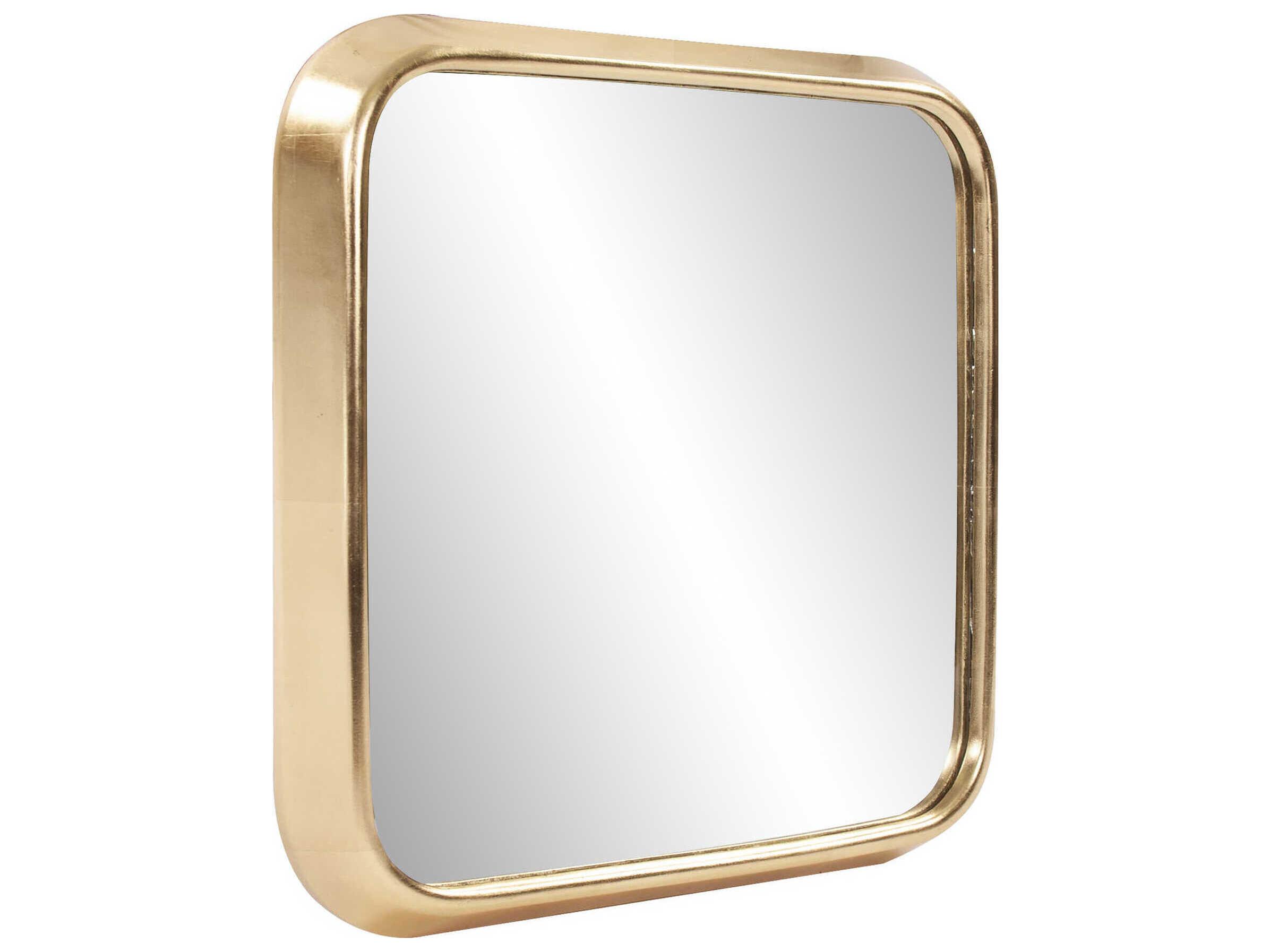 Howard Elliott Templeton Bright Gold Square Wall Mirror