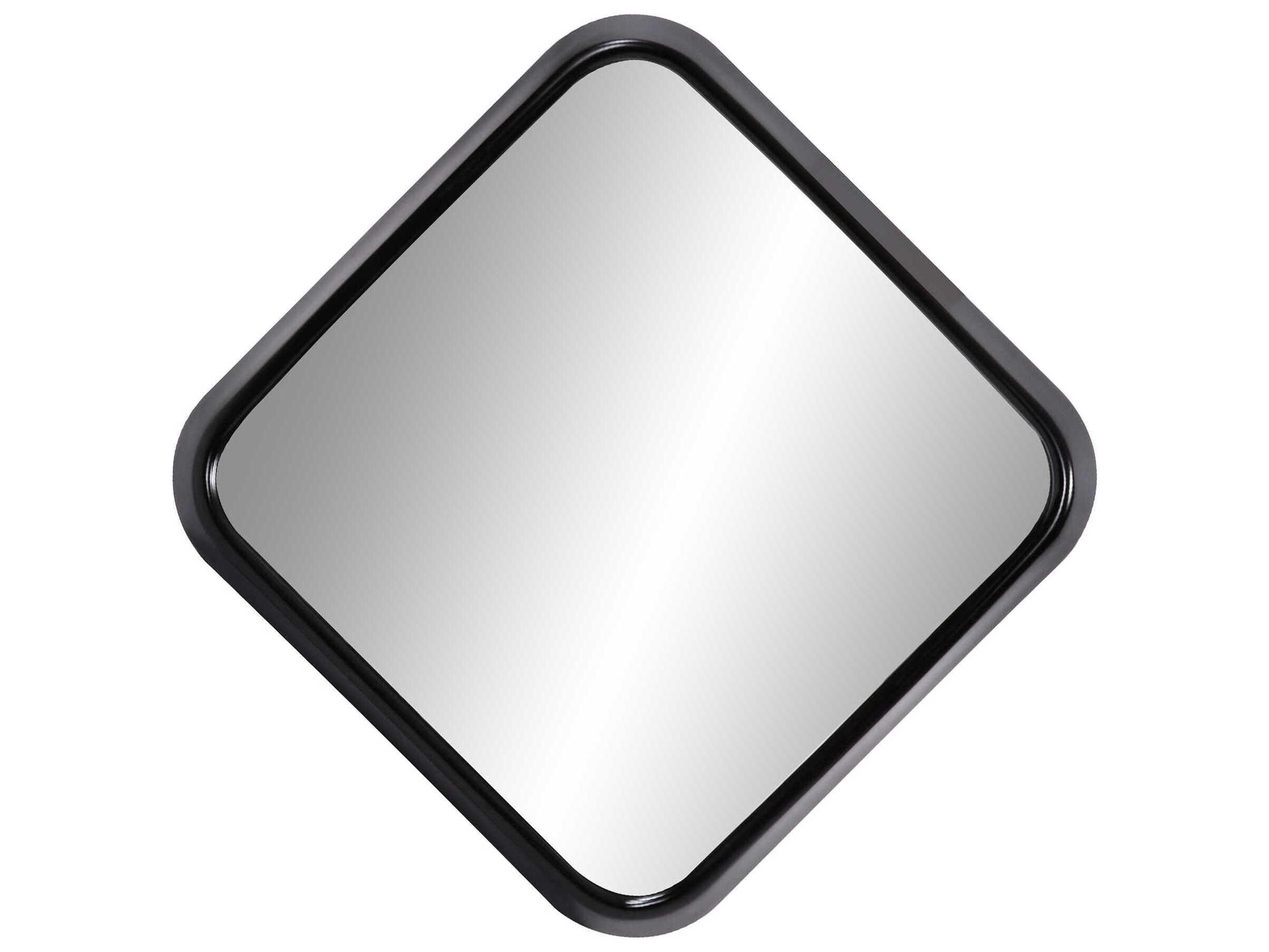 Howard Elliott Templeton Matte Black Square Wall Mirror