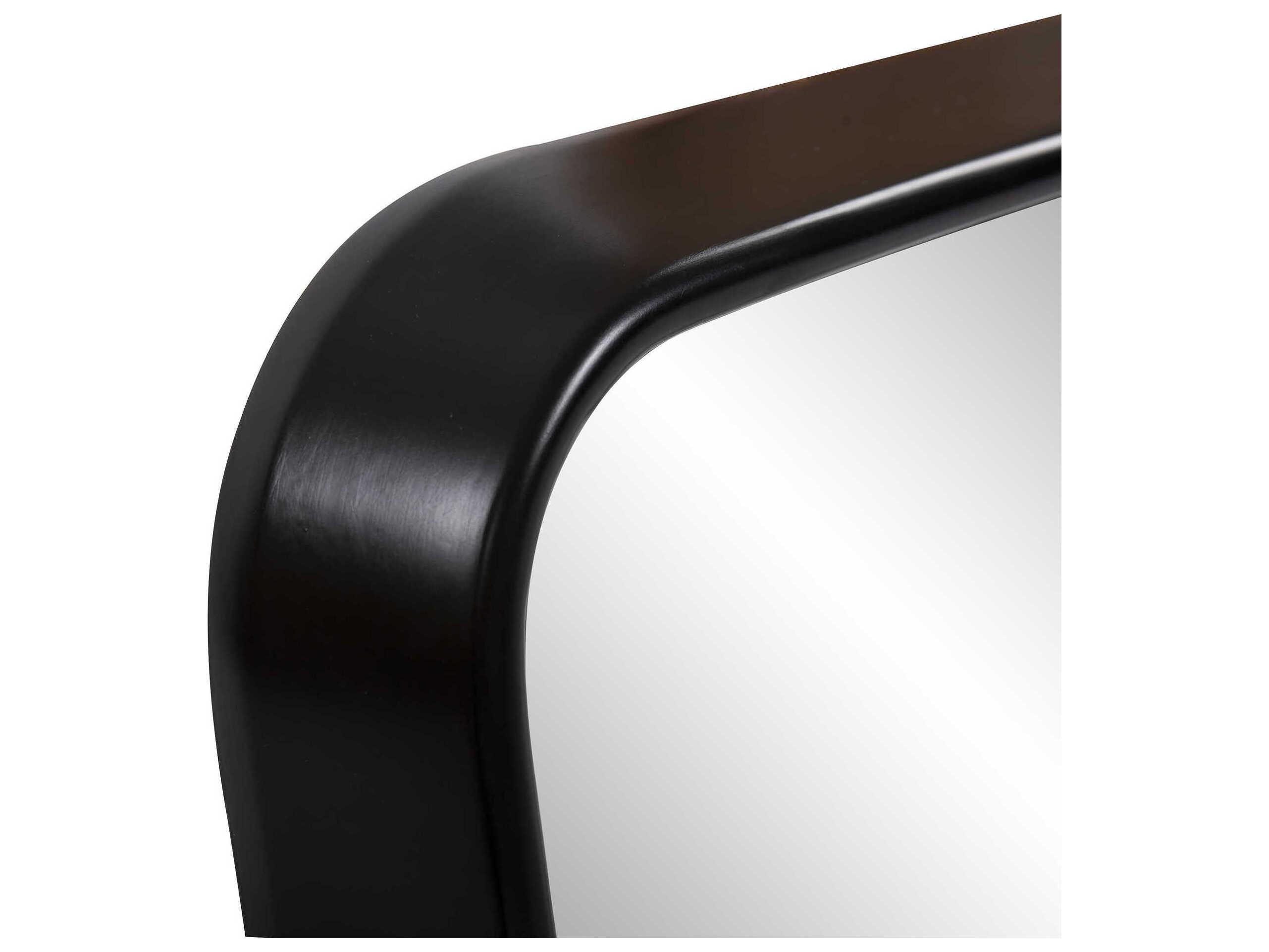 Howard Elliott Templeton Matte Black Square Wall Mirror