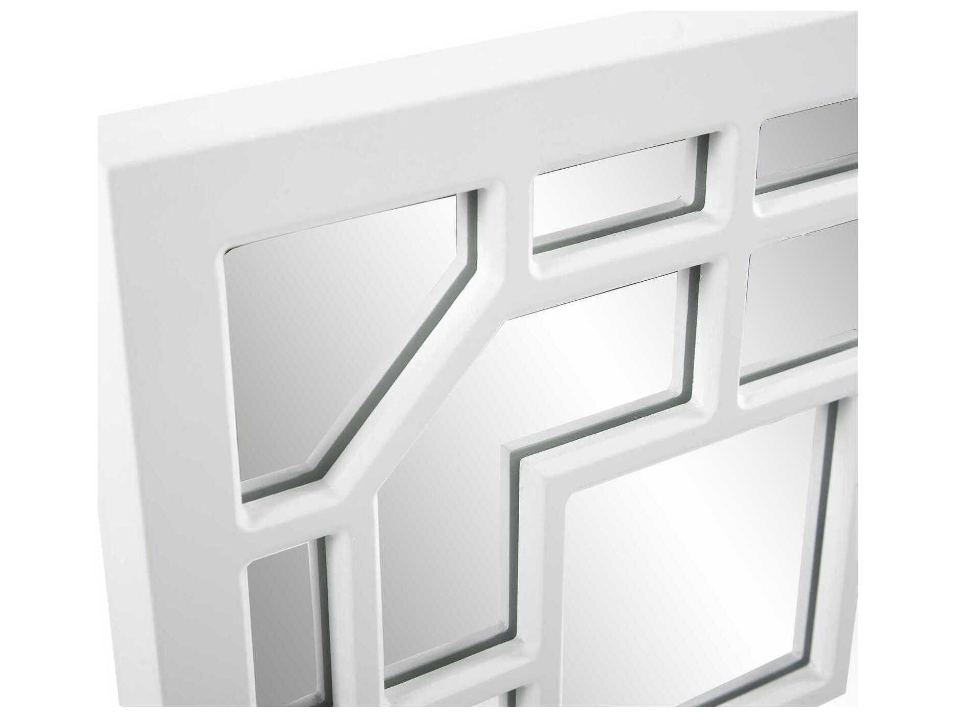 Howard Elliott Aldrich Matte White Rectangular Wall Mirror