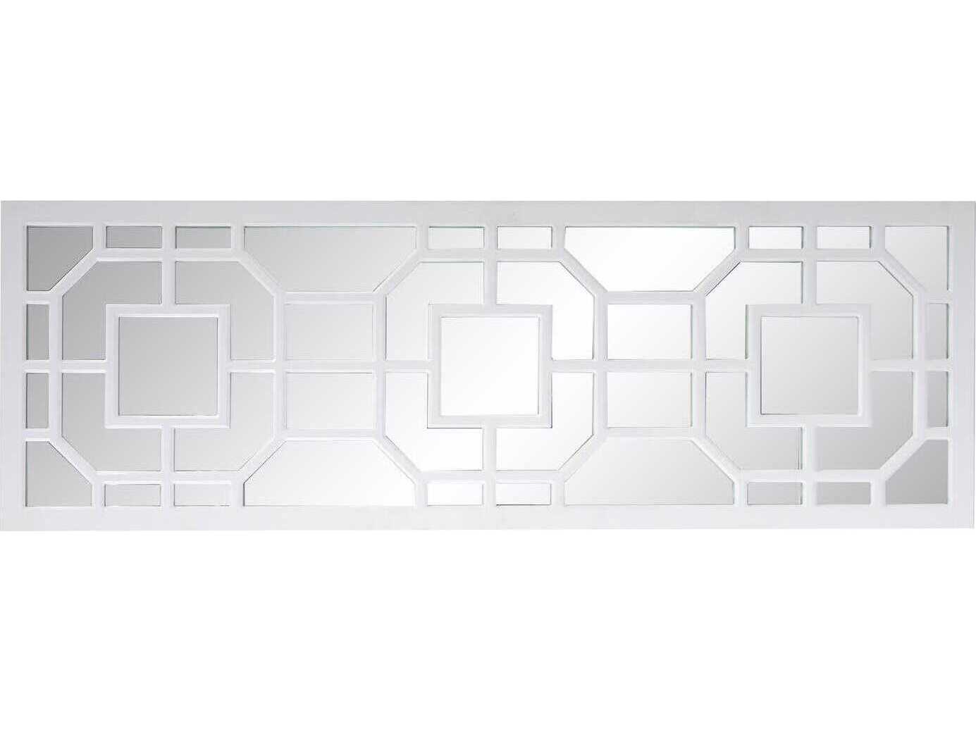 Howard Elliott Aldrich Matte White Rectangular Wall Mirror