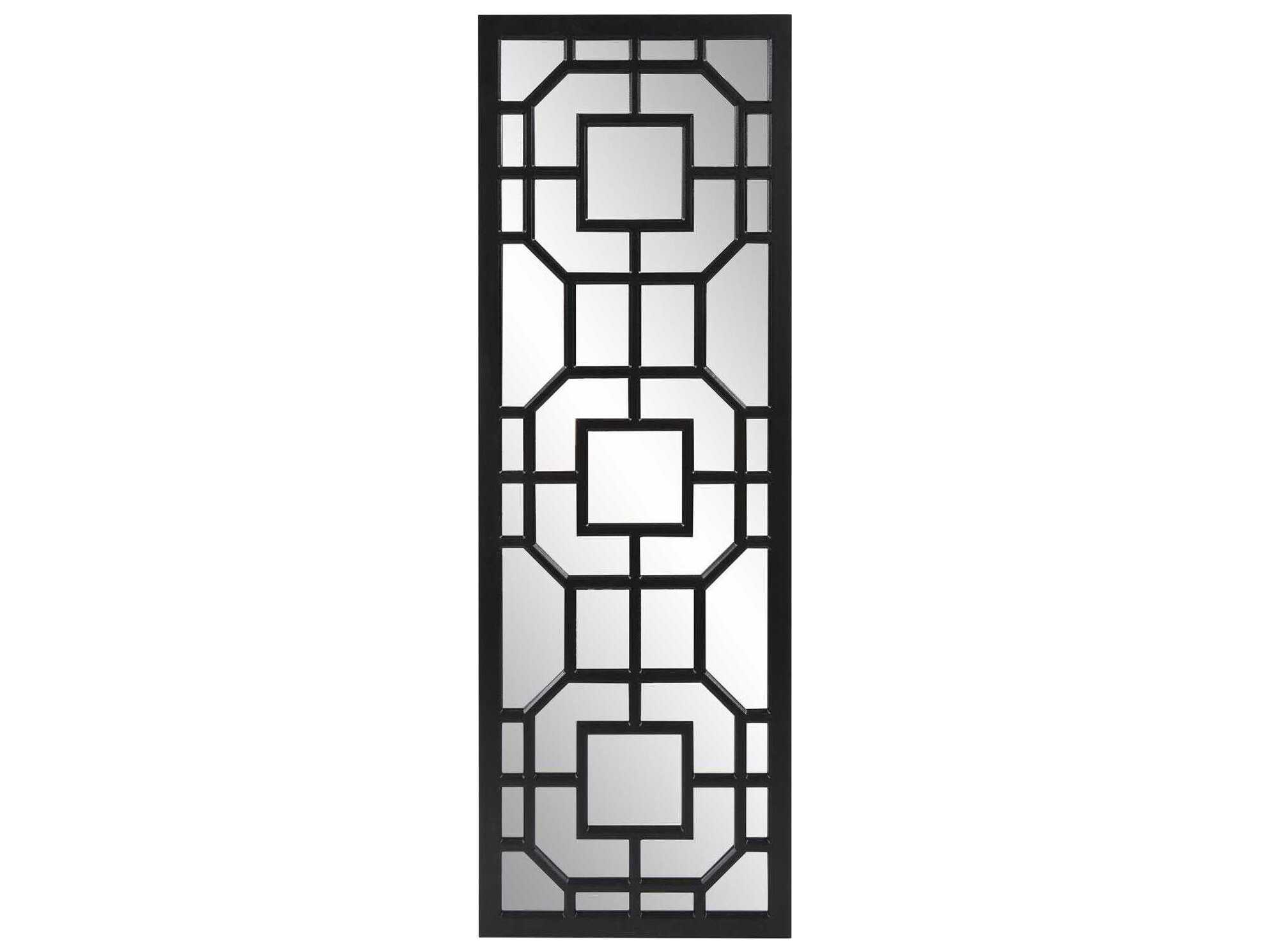 Howard Elliott Aldrich Matte Black Rectangular Wall Mirror