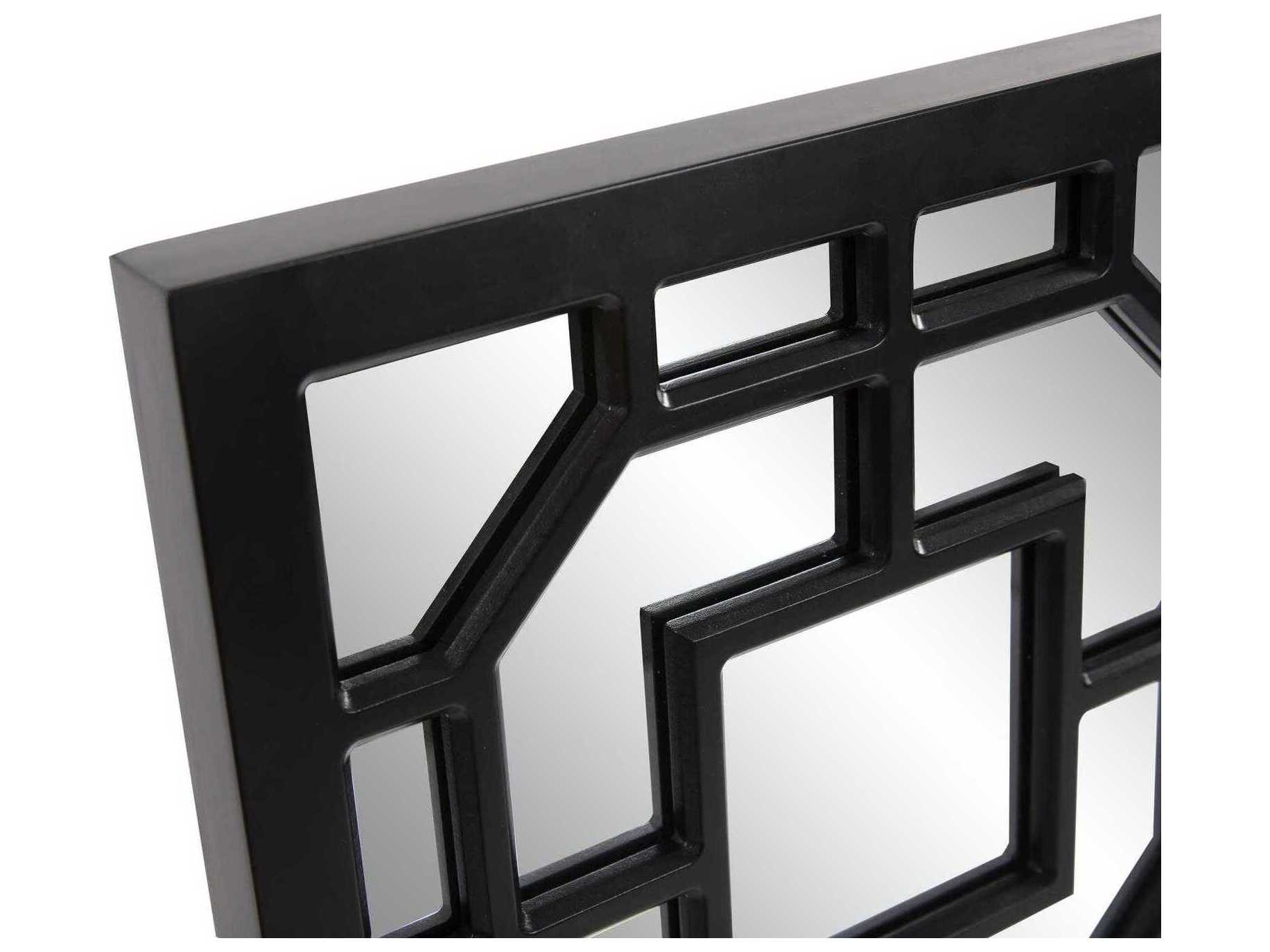 Howard Elliott Aldrich Matte Black Rectangular Wall Mirror