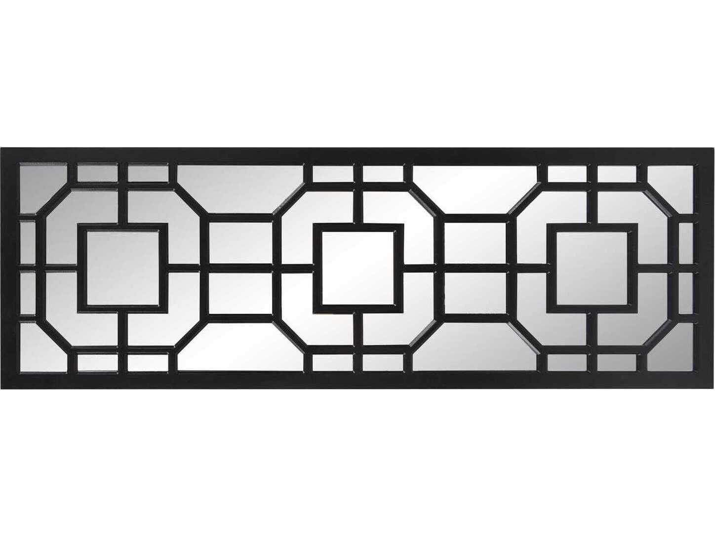 Howard Elliott Aldrich Matte Black Rectangular Wall Mirror