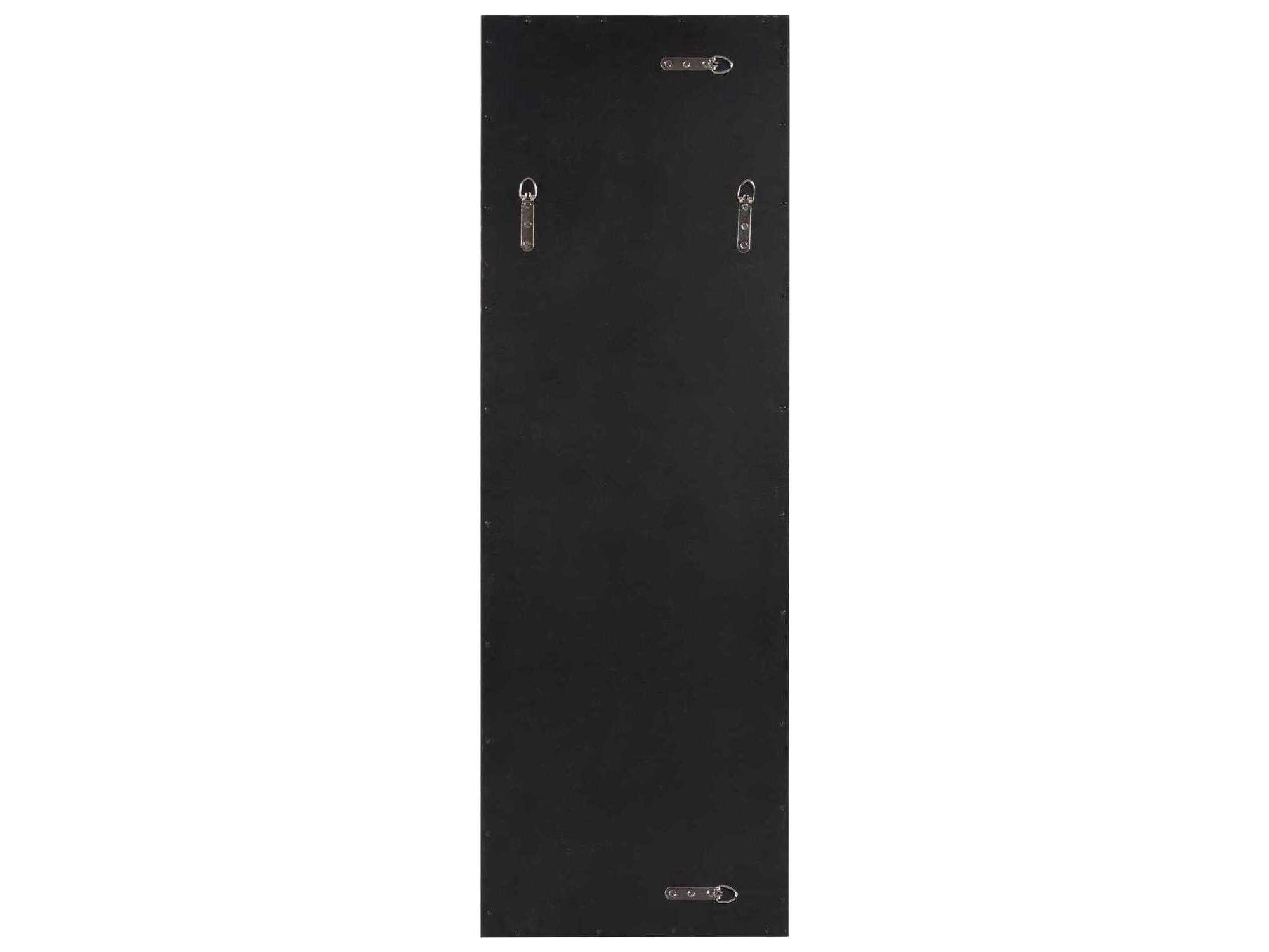 Howard Elliott Aldrich Matte Black Rectangular Wall Mirror