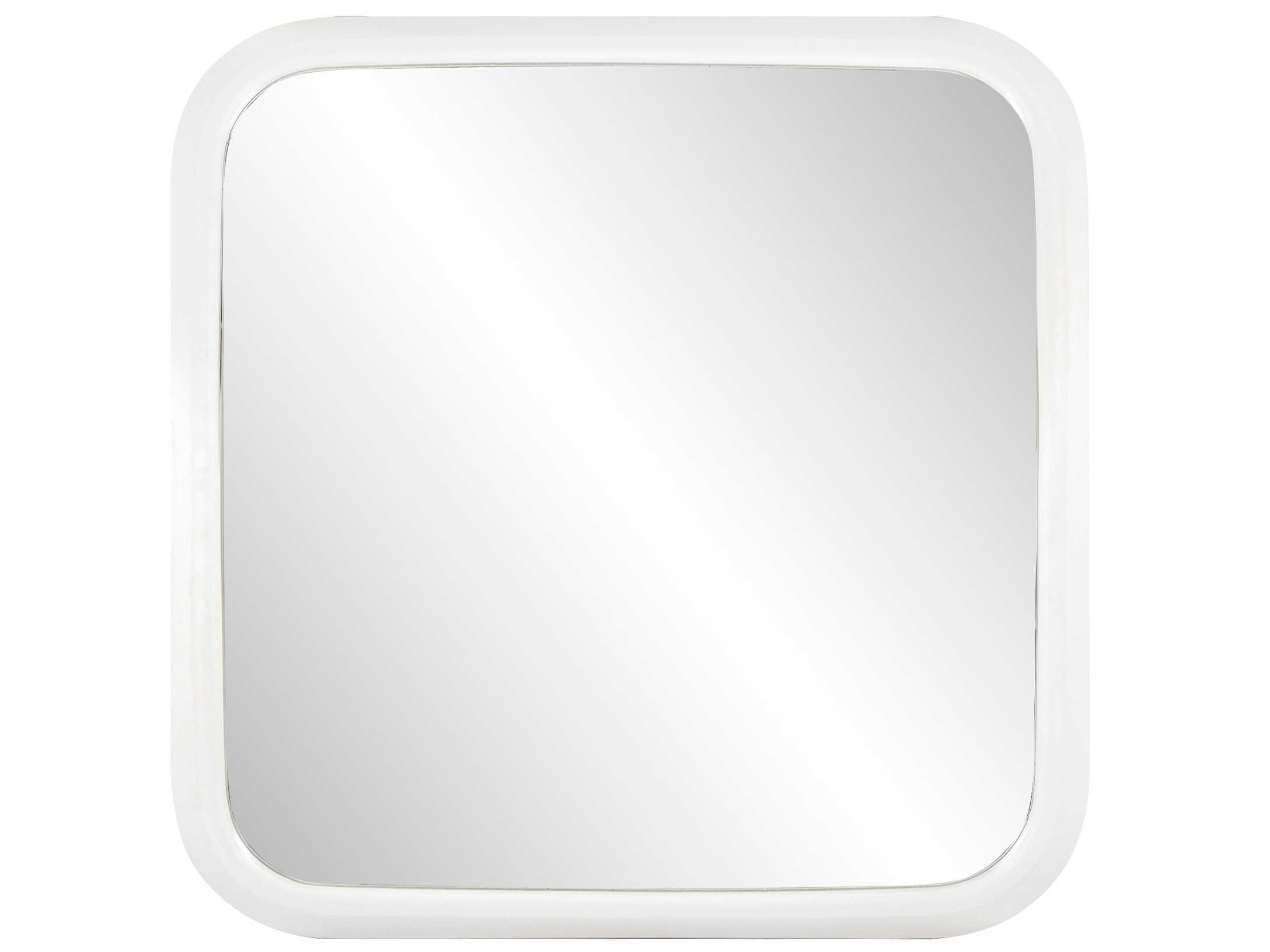 Howard Elliott Templeton Matte White Square Wall Mirror
