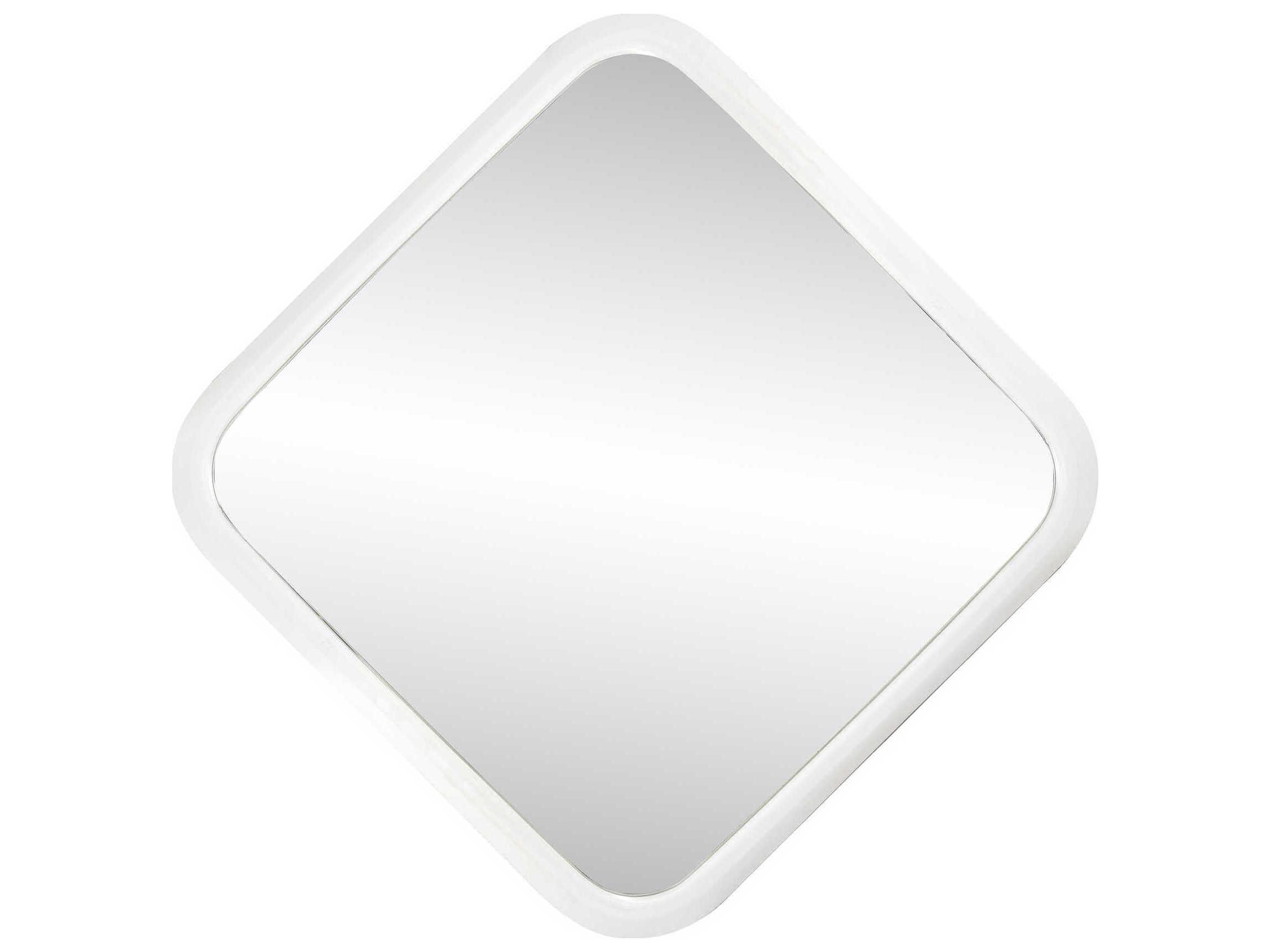 Howard Elliott Templeton Matte White Square Wall Mirror