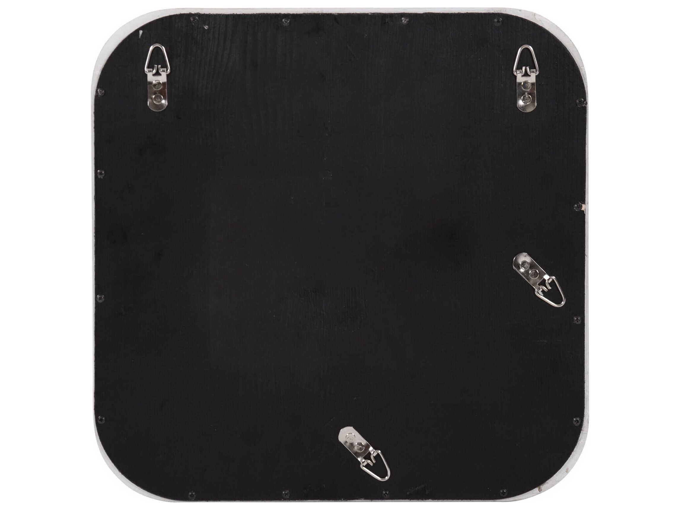 Howard Elliott Templeton Matte White Square Wall Mirror