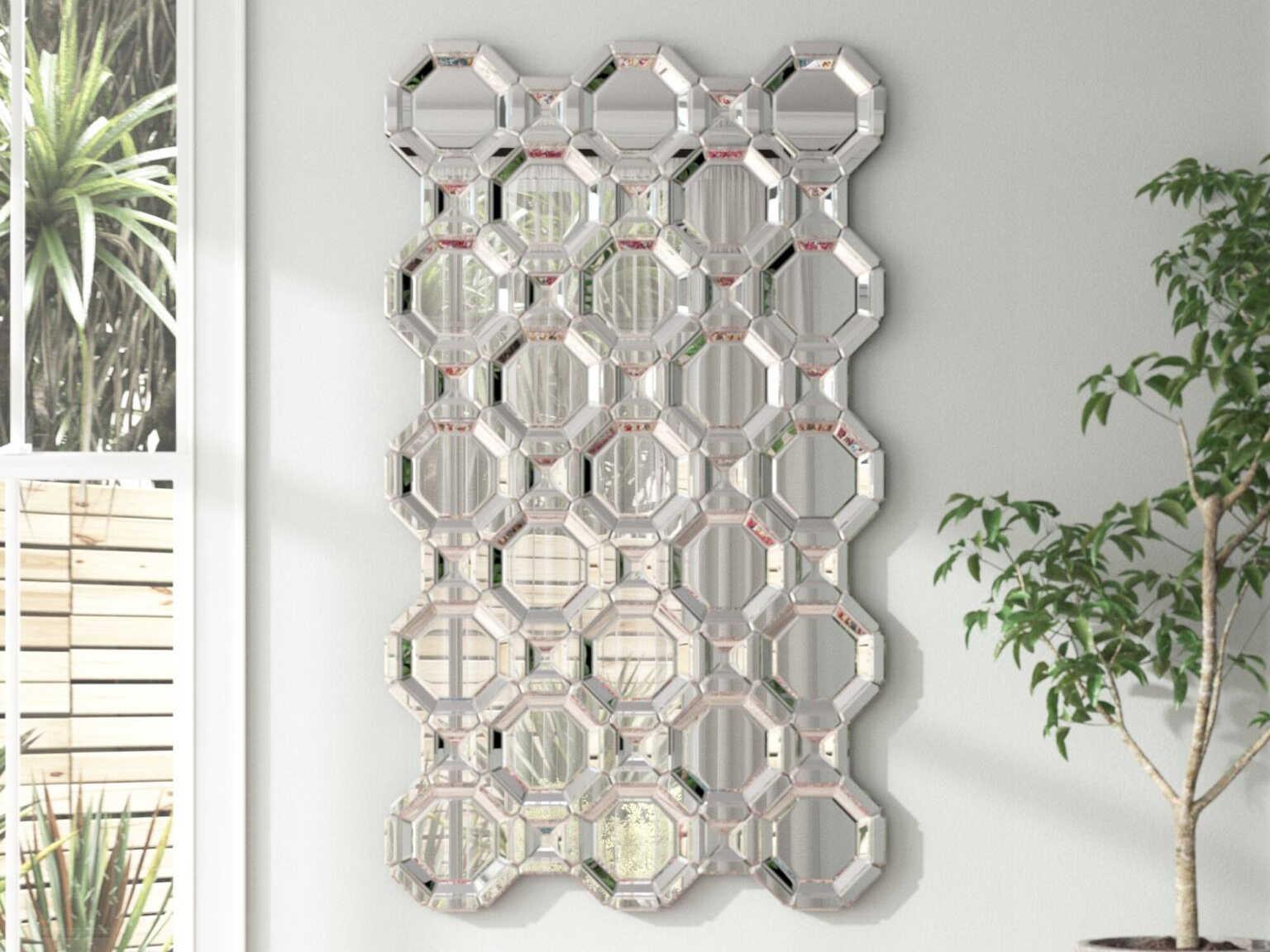 Howard Elliott Crawford Silver Wall Mirror