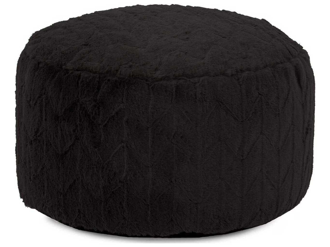 Howard Elliott Angora Ebony Foot Pouf