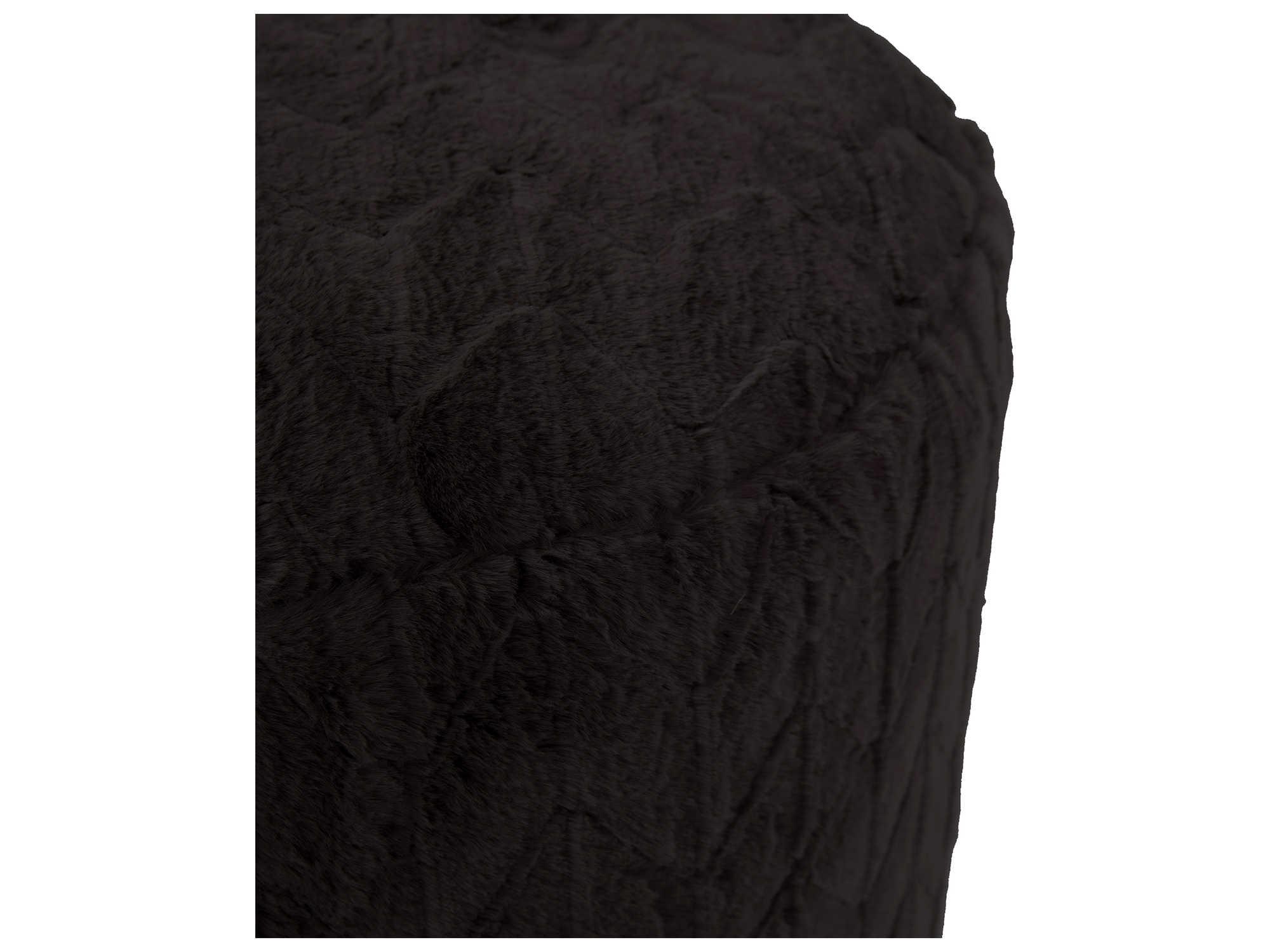 Howard Elliott Angora Ebony Foot Pouf