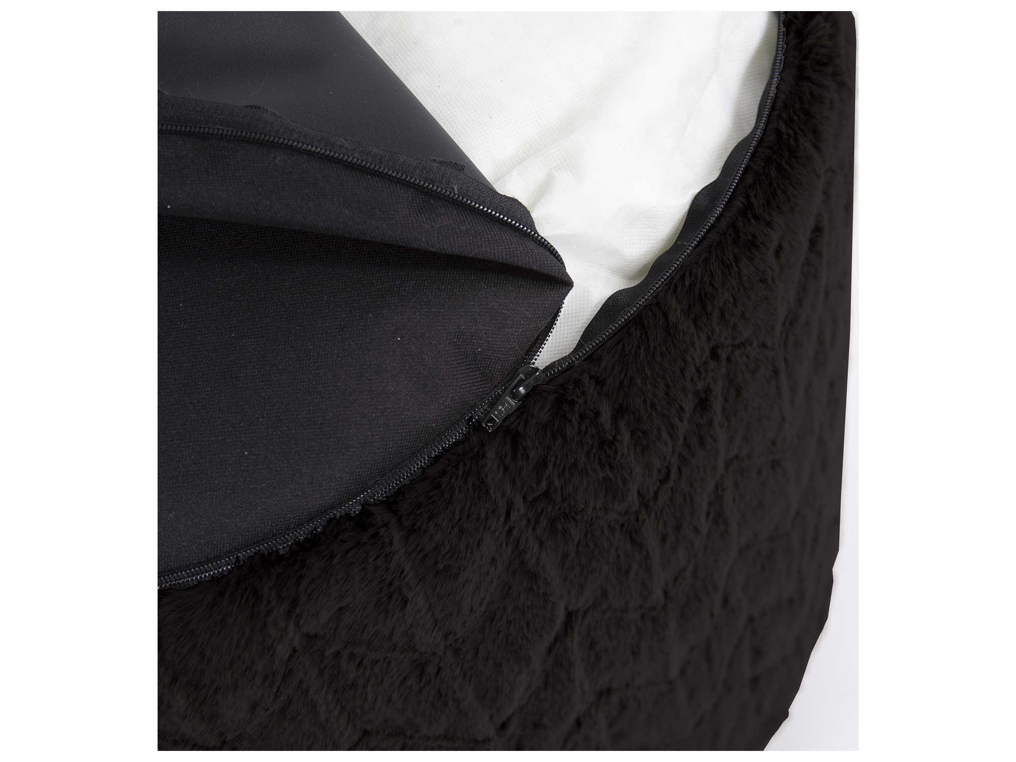 Howard Elliott Angora Ebony Foot Pouf