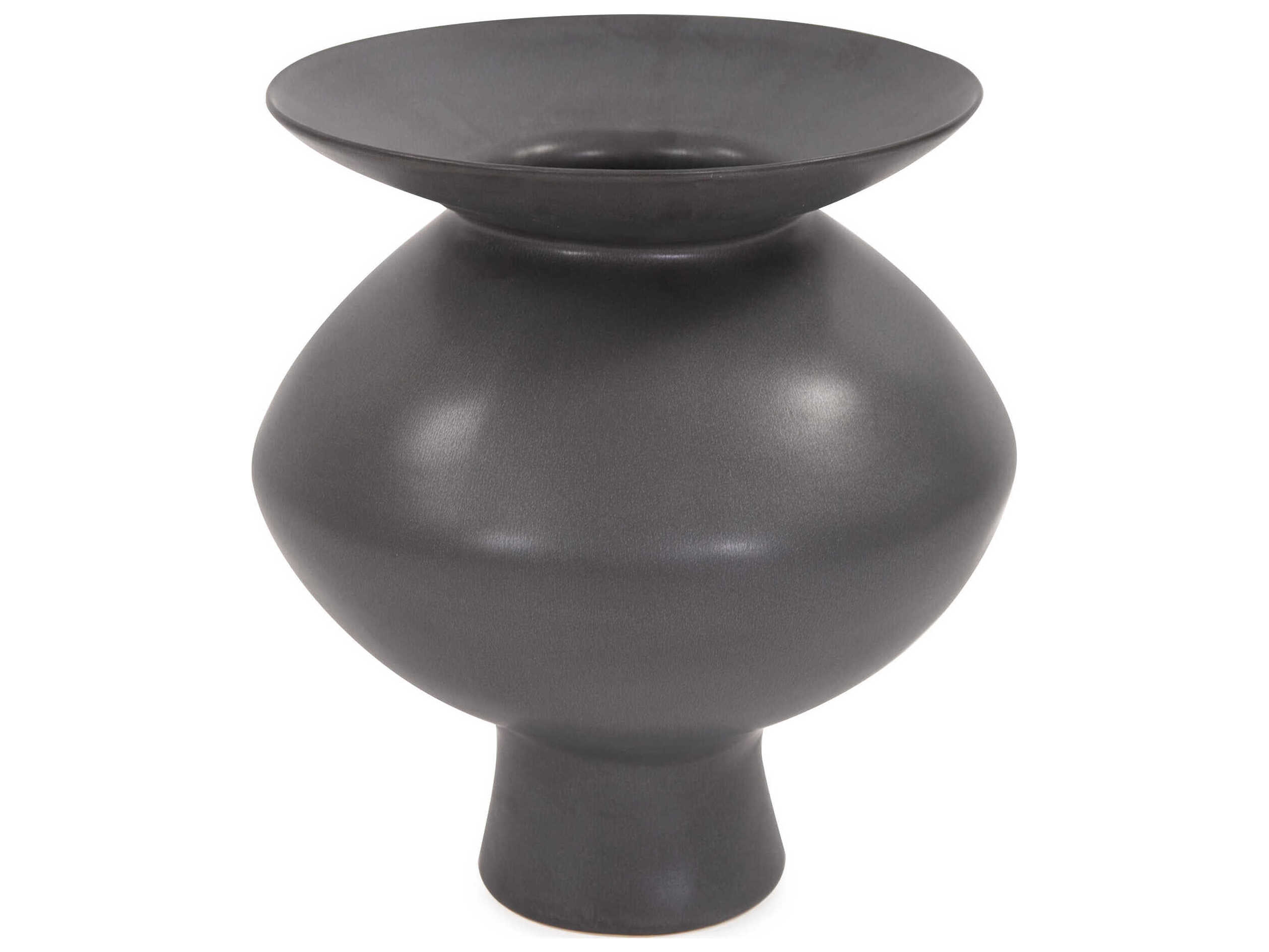 Howard Elliott Graphite Flared Vase